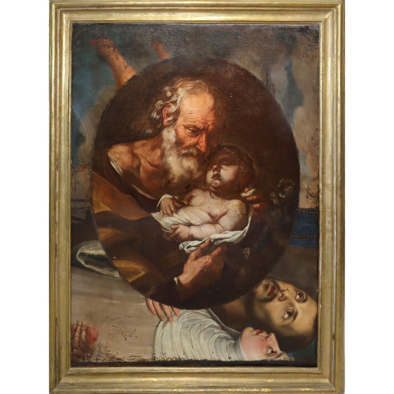 Null St. Joseph with Child, 17th century painter H cm 100 x 73, in frame cm 116 &hellip;