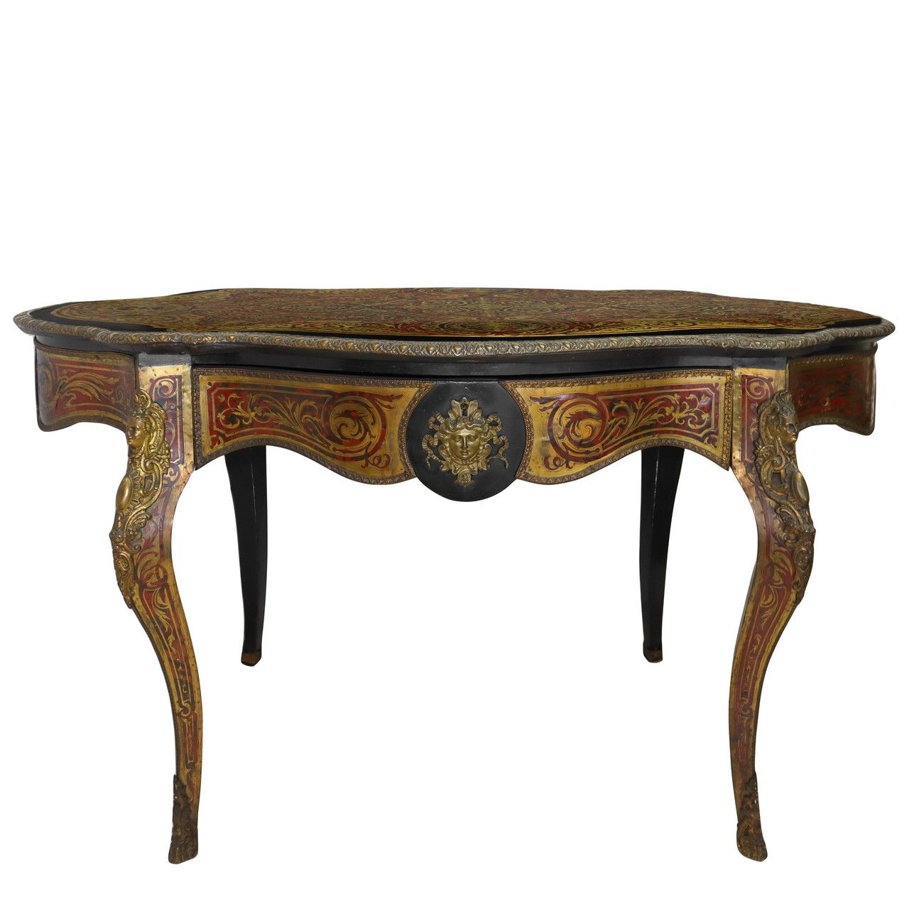 Null Table Boulle, fin du 19ème siècle H cm 79x145, largeur 92 Avec incrustation&hellip;