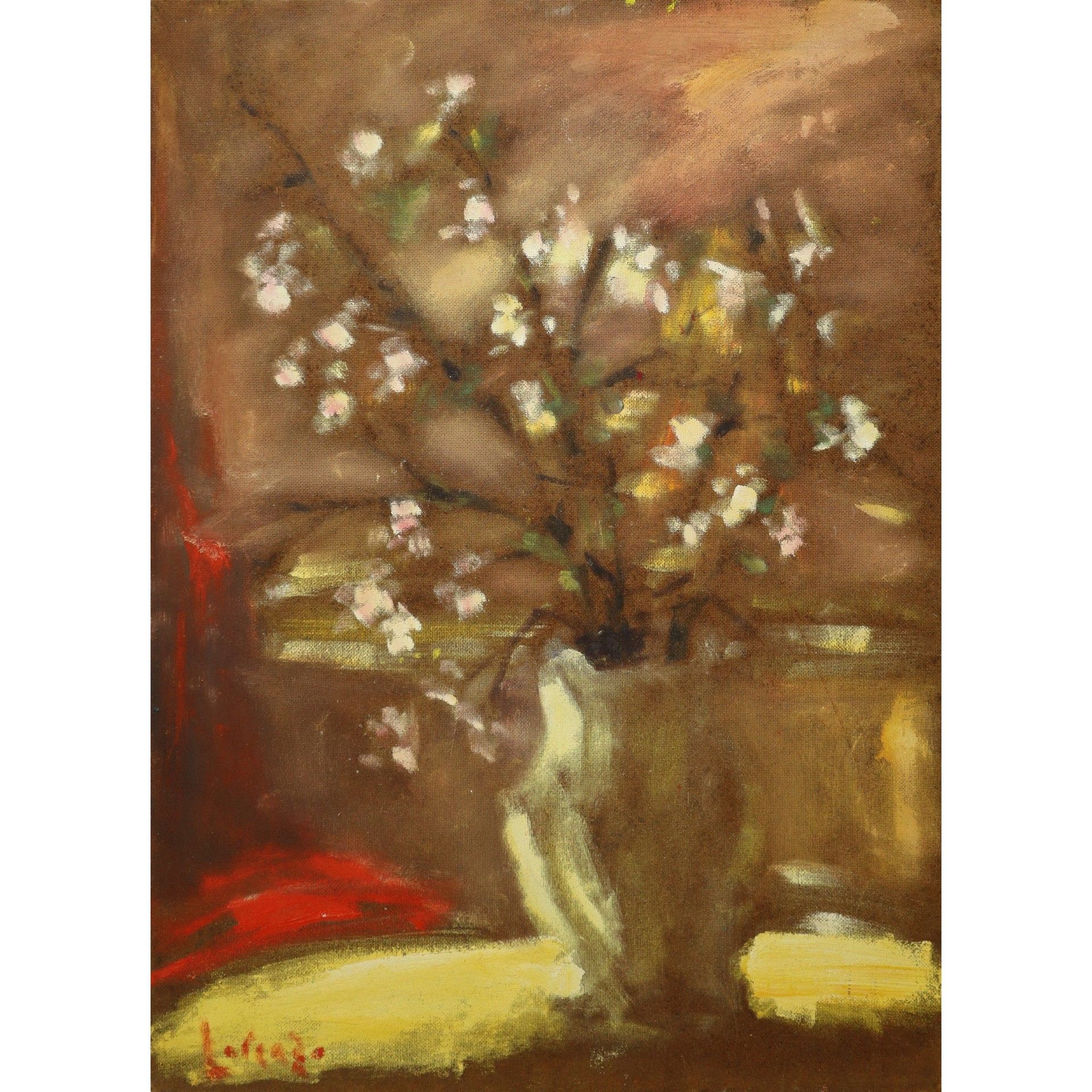 Albino Lorenzo Albino Lorenzo (Tropea 1922-2005) - Vase avec fleurs, années 60/7&hellip;