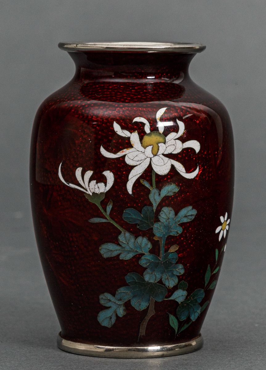 Null Vase cloisonné en technique Ginbari, Japon, probablement Sato Company (1945&hellip;