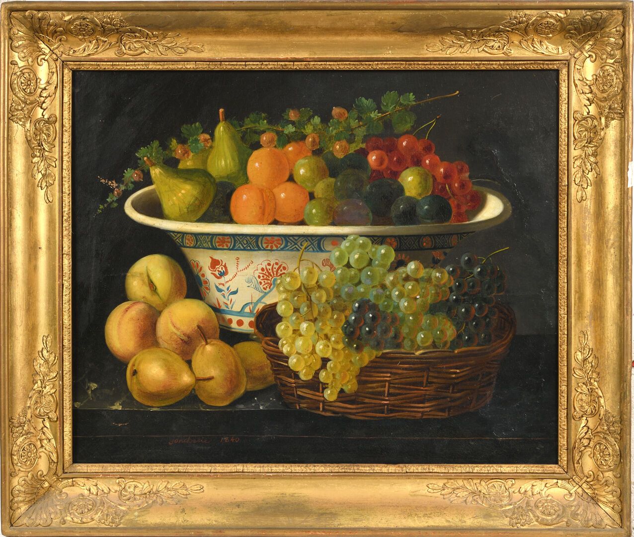 Null Gabriel Germain JONCHERIE (vers 1800-1850).

Nature morte aux fruits, à la &hellip;
