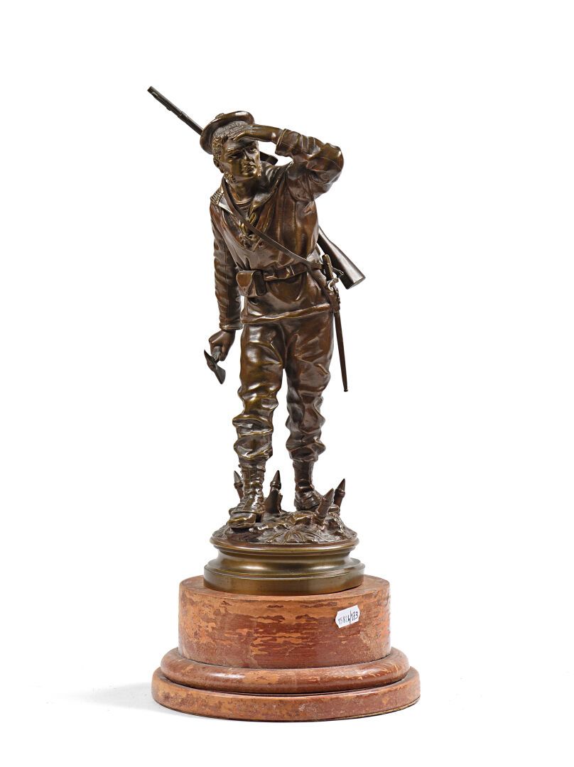 Null Charles ANFRIE (1833-1905).

Le Fusilier marin.

Sculpture en bronze à pati&hellip;