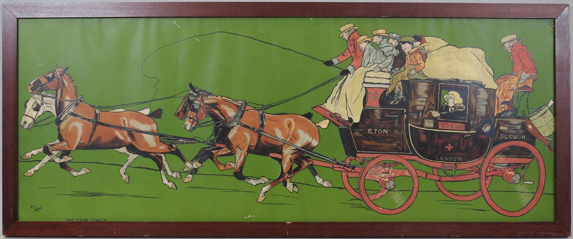 Null Cecil ALDIN (1870-1935).

The Eton coach.

Gravure au pochoir sur papier.

&hellip;