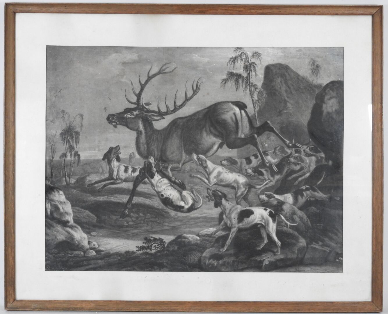 Null Philippe LEDIEU (act.C.1827-1850).

Chiens de chasse à courre marqués W en &hellip;