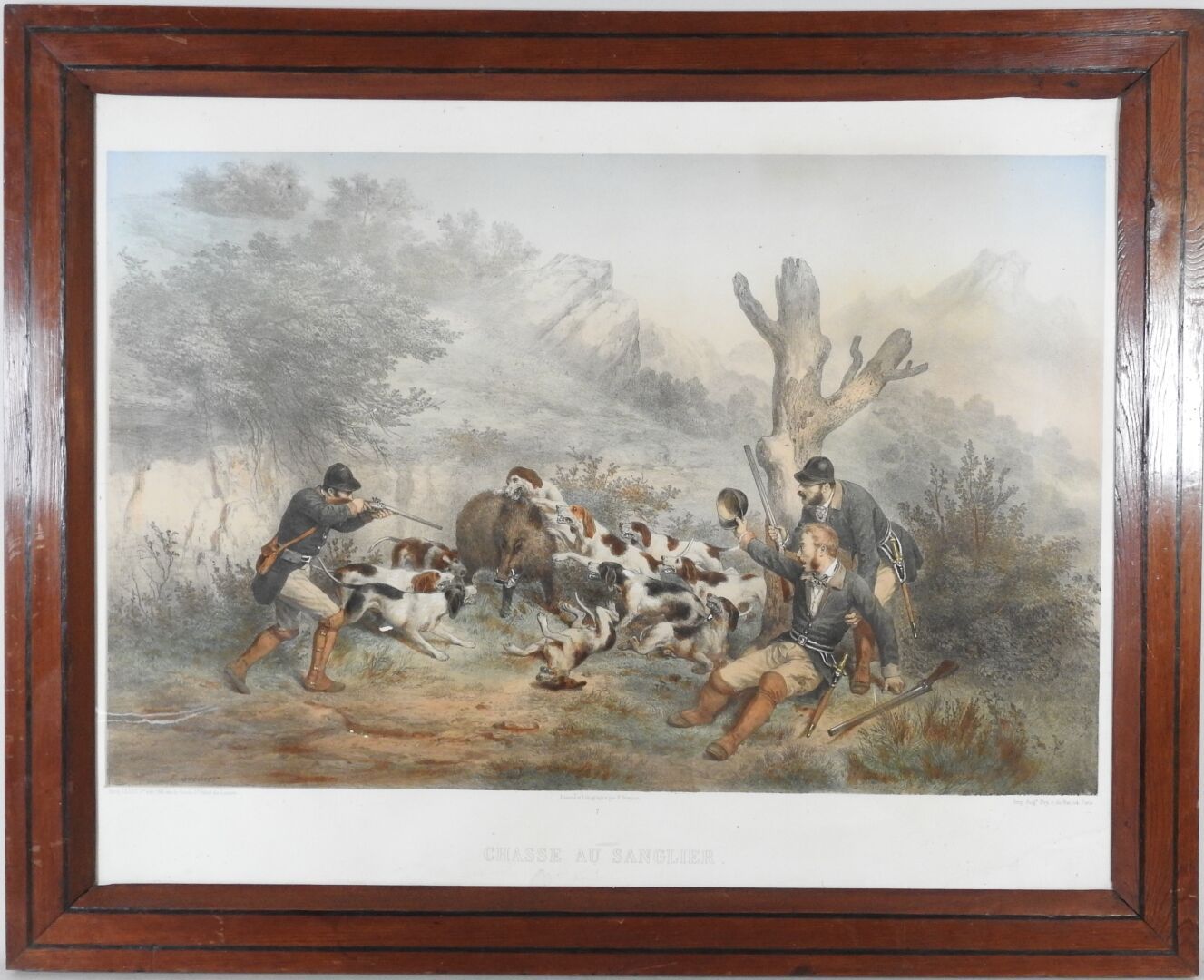 Null François GRENIER (1793-1867)之后。

猎杀野猪。

石版画在版上签名。出版商LEDOT。由奥古斯特-布莱印刷。

50 x&hellip;