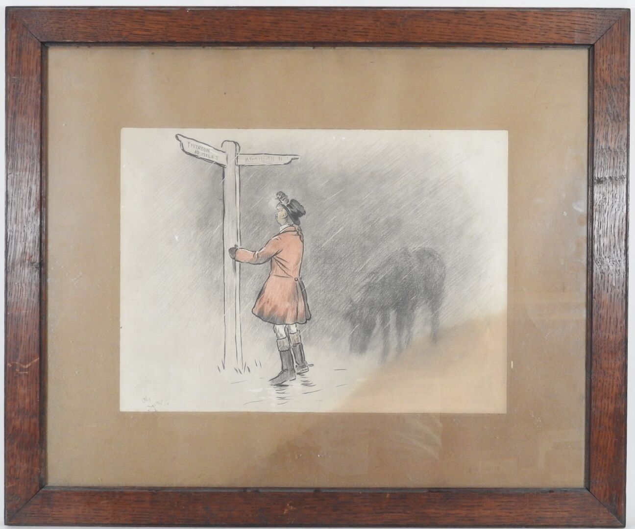 Null 塞西尔-阿尔丁（1870-1935）。

迷失的猎人。

版画右下方有签名的雕刻。

34,5 x 48 cm at sight.

(Mottlin&hellip;