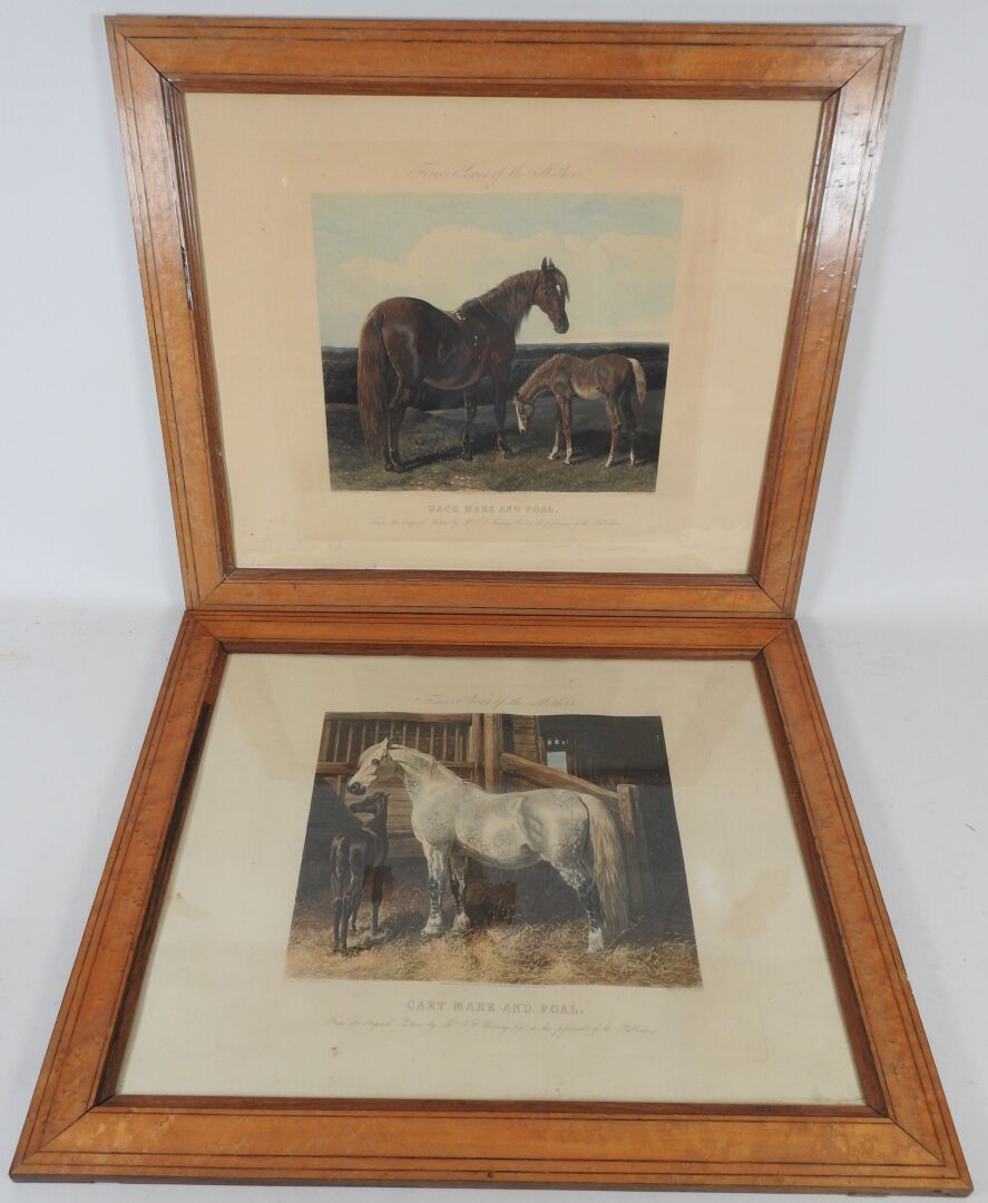 Null 约翰-弗雷德里克-赫林（1795-1865）之后。

哈克母马和小马驹以及马车母马和小马驹。Fores的母亲系列。

J. HARRIS的两幅英国彩色&hellip;