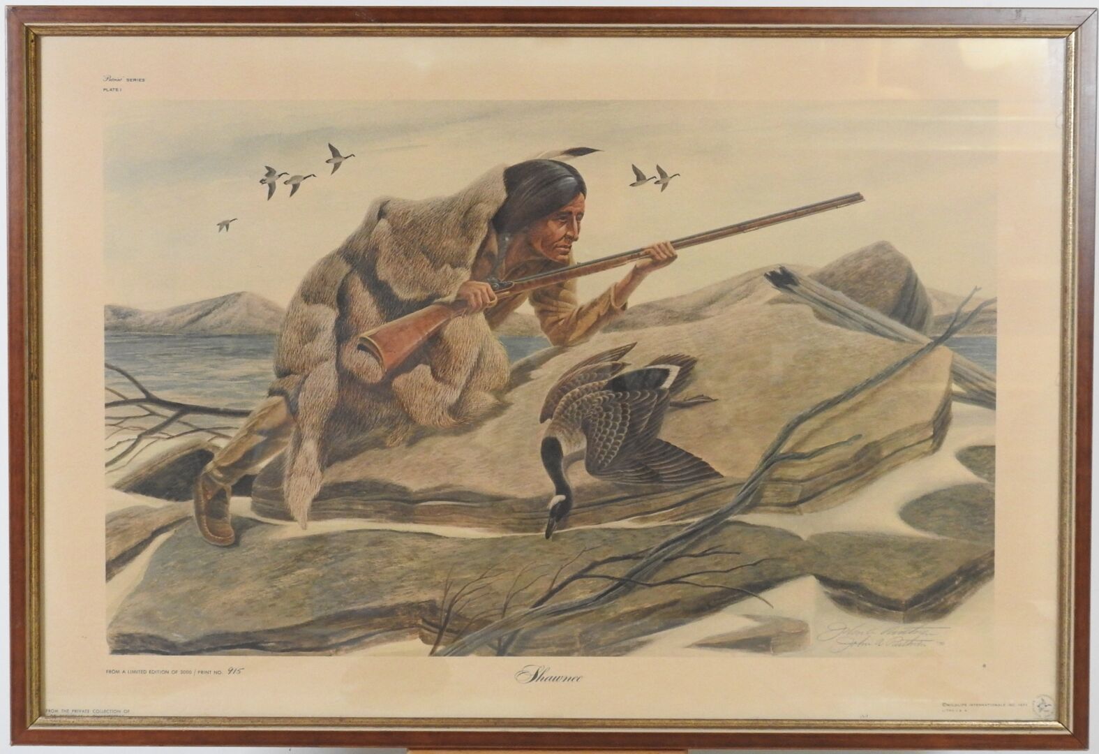 Null John Aldrich RUTHVEN (1924)。

肖尼。

彩色石版画，编号为915/3000。

36.5 x 55 厘米。