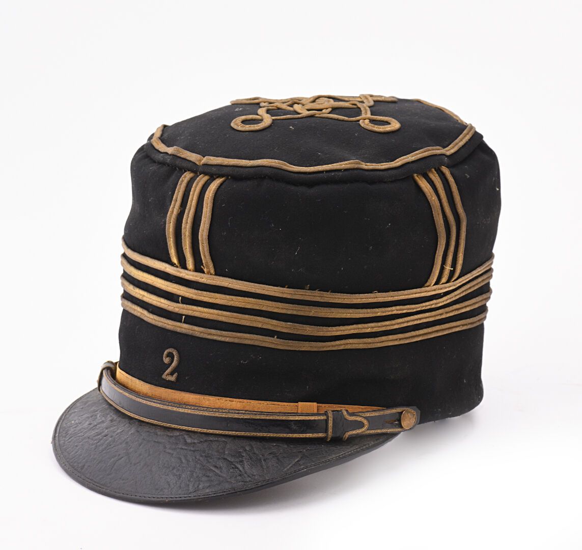 Null 法国，第三共和国（1870-1940）。

1886年梅斯第二工程兵指挥官的Képi-foulard模型。

帽子和头巾为黑色细羊毛布。帽子边上有一个&hellip;