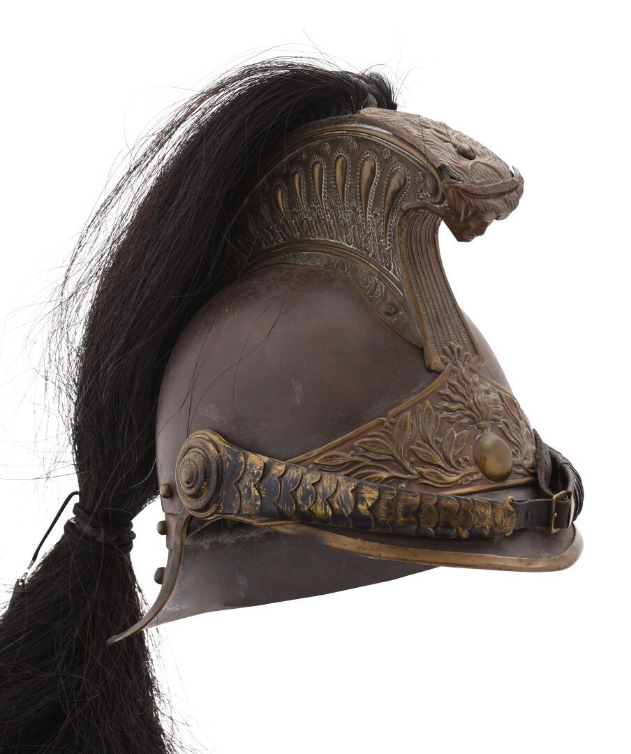 Null France, World War I.

Rare helmet Troupe de Dragon model 1874 camouflaged, &hellip;