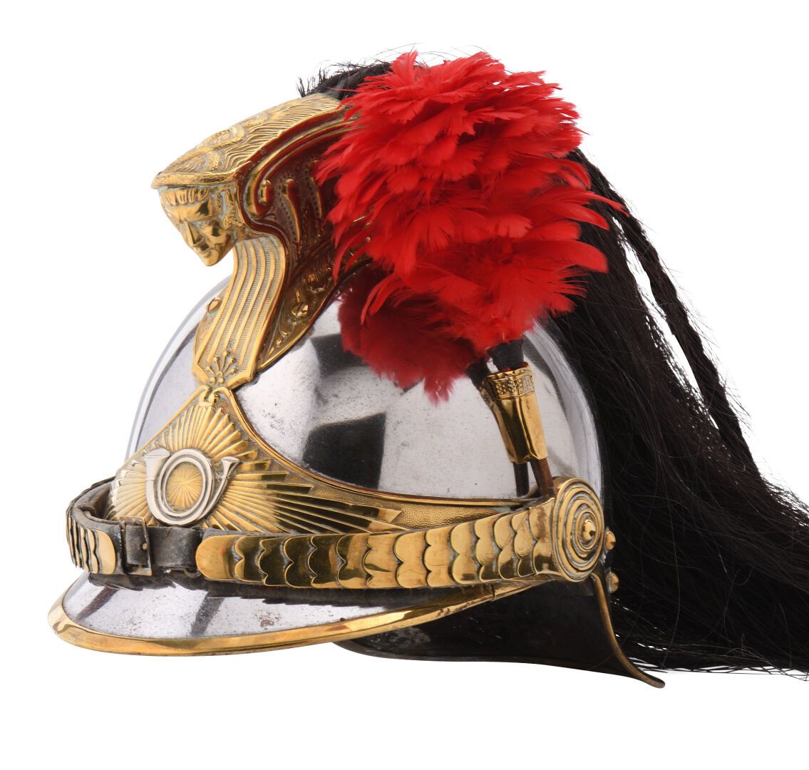 Null 法国，第三共和国（1870-1940）。

制造商 "B.A. "的1913年款Chasseur à Cheval头盔。弗兰克和他的儿子奥贝维利耶"。&hellip;