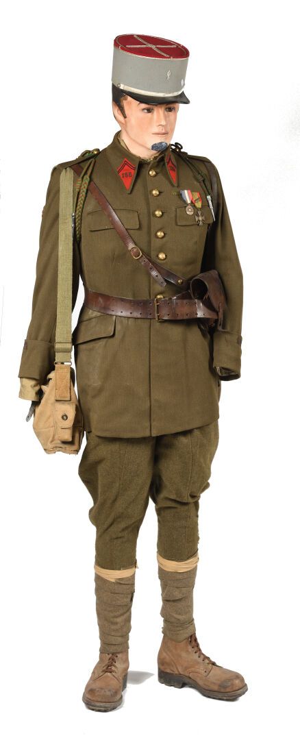 Null 法国，法国40。

马奇诺防线第155阵地炮兵团中尉的人体模型，1939-40。

- 35型骑兵少尉头巾，1960年代。带塑料边缘的塑料遮阳板。穿着&hellip;