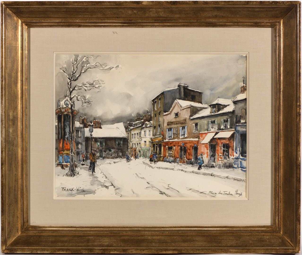 Null FRANK-WILL (1900-1951).
Place du Tertre in Paris.
Watercolor signed lower l&hellip;