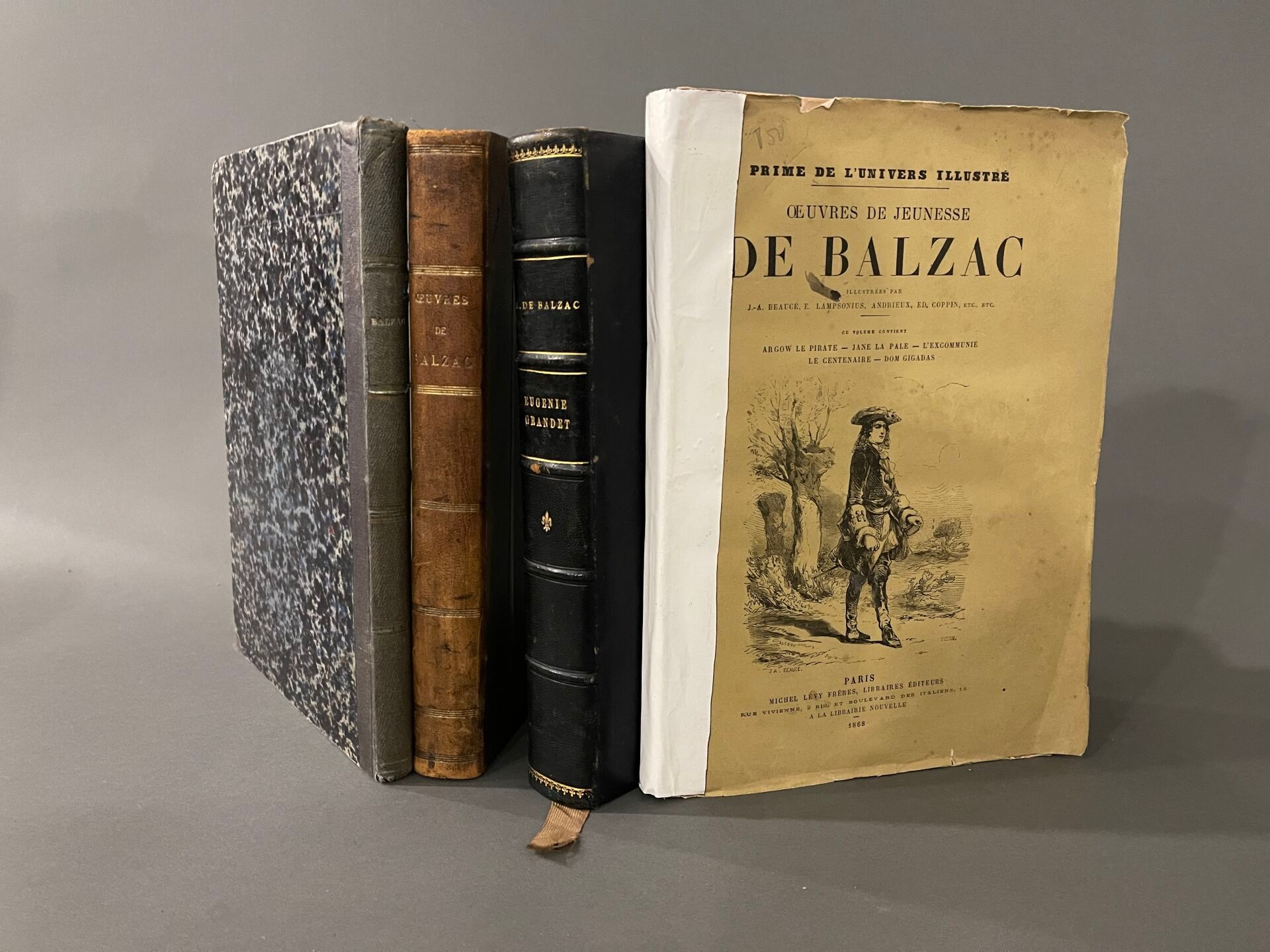 Null Serie di 4 volumi illustrati di Balzac:
Oeuvres de Jeunesse. Parigi, Maresc&hellip;