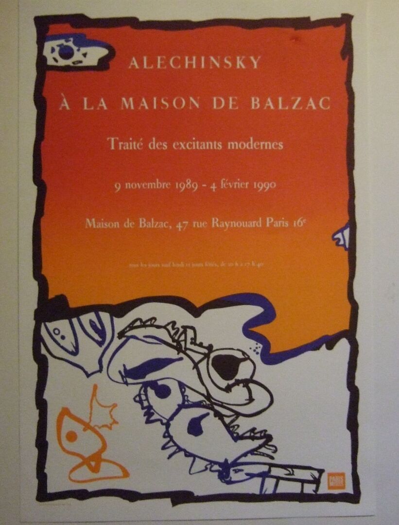 Null [Affiche] Alechinski à la maison de Balzac. 
Affiche de l'exposition de 198&hellip;