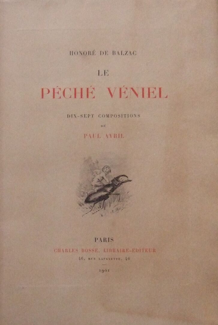 Null Honoré de Balzac, Le Péché véniel. 
Parigi, Charles Bosse, 1901. Grande in-&hellip;