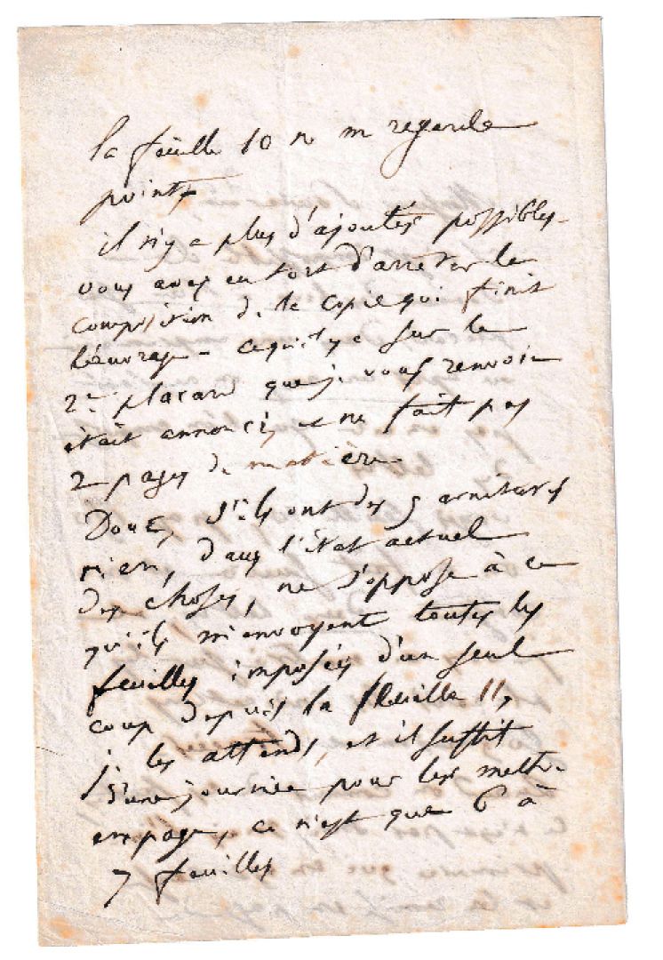 Null Honoré de Balzac, Lettre autographe.
[17 ou 24 octobre 1841], 3p in-8. 
A H&hellip;