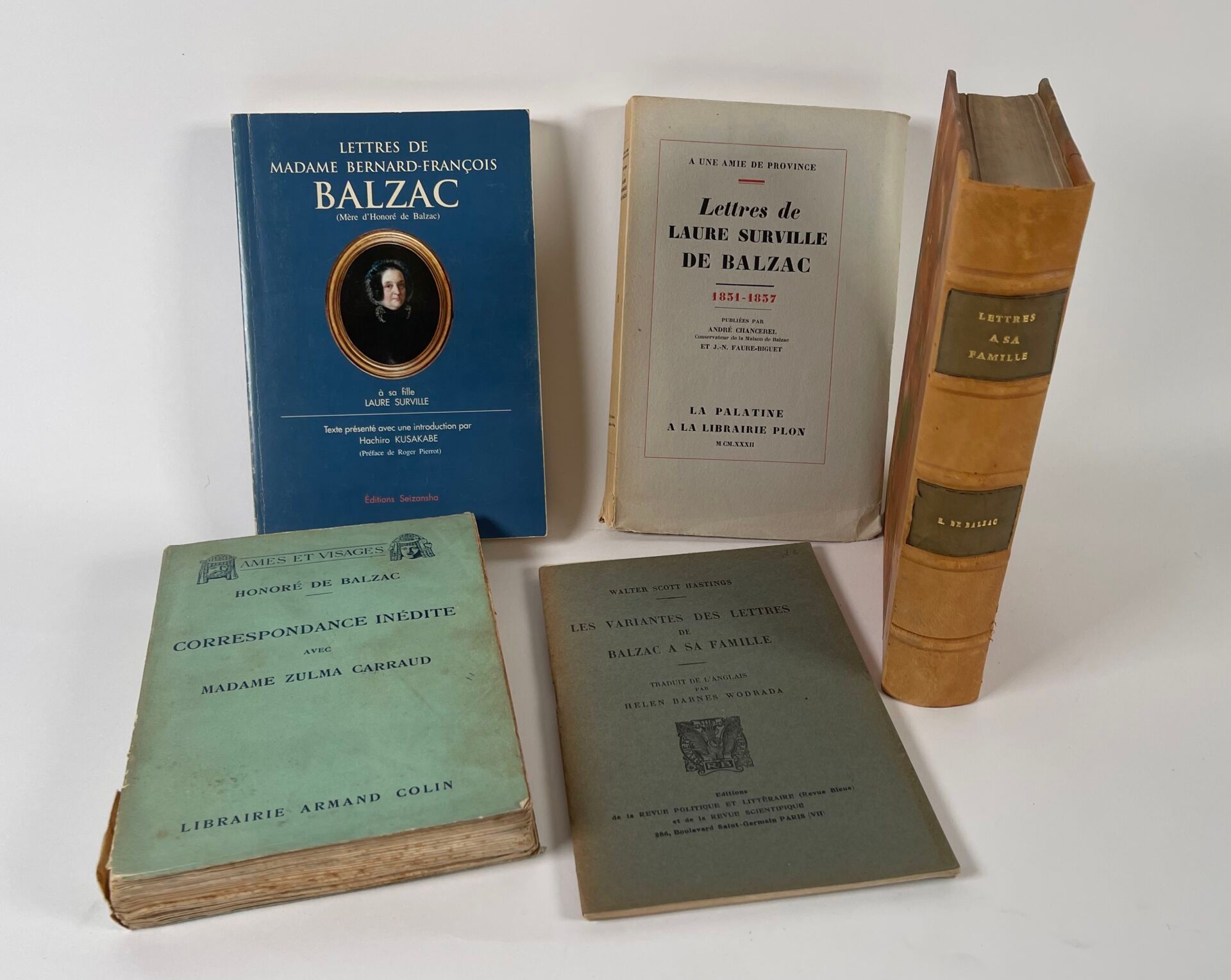 Null Lot de 6 ouvrages :
Balzac, Lettres à sa famille, 1809-1850, comprenant une&hellip;