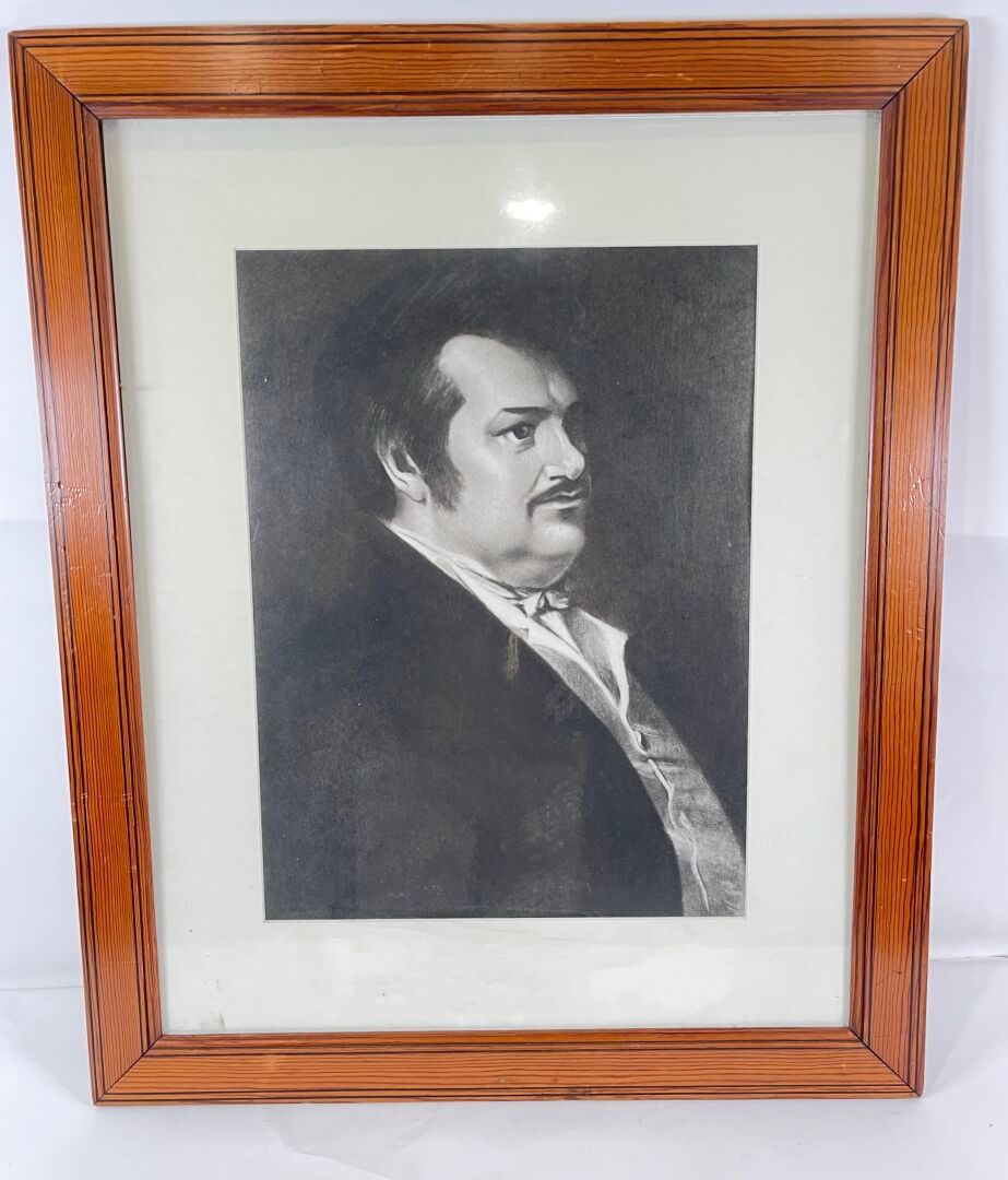 Null Jean-Alfred Gérard-Séguin. 
Honoré de Balzac
A vue : 45*33cm.
Lithographie.&hellip;