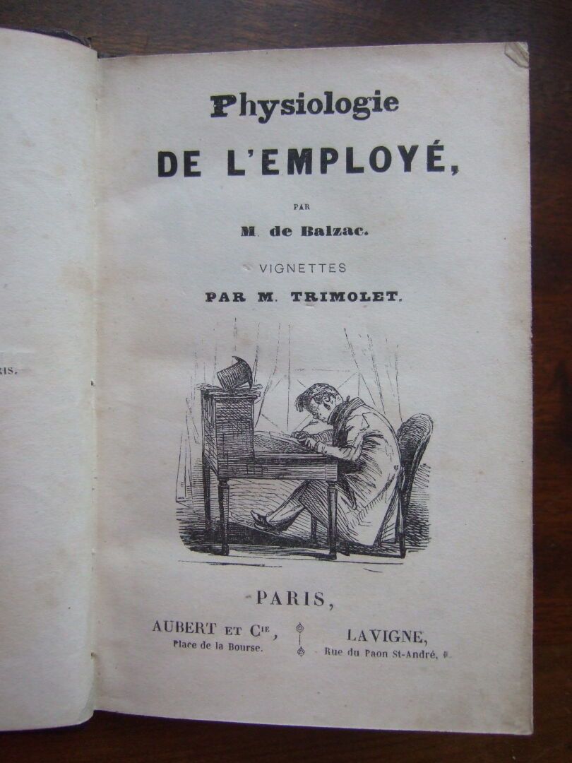 Null Honoré de Balzac, Physiologie de l'employé. 
Parigi, Aubert et Cie & Lavign&hellip;