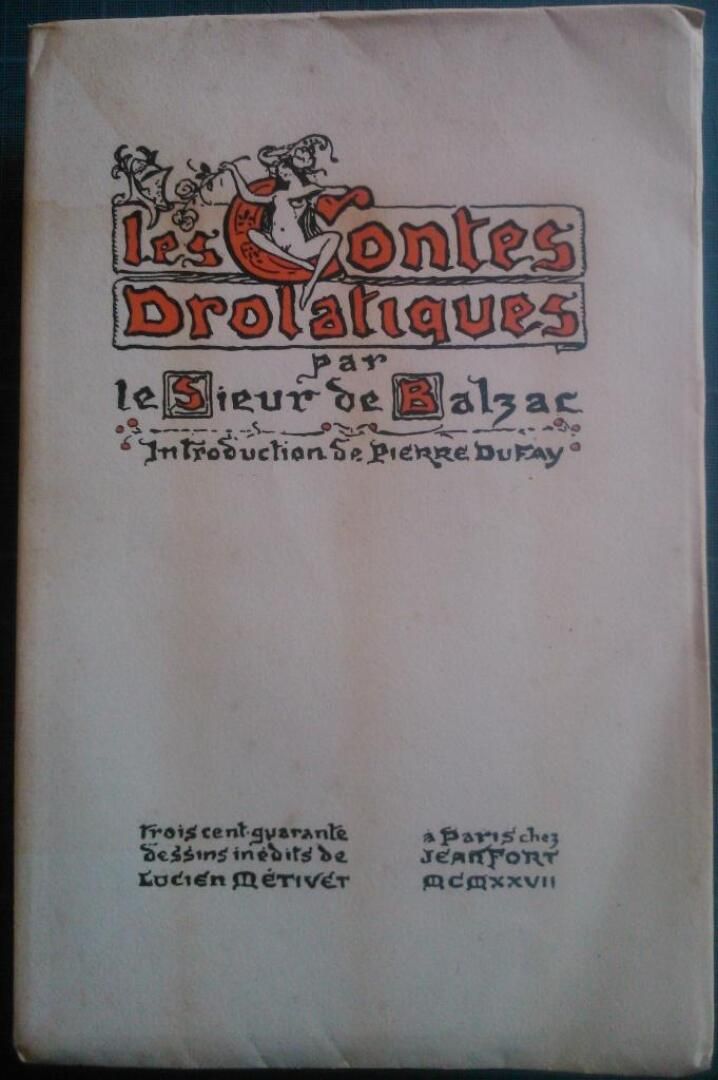Null Honoré de Balzac, Les Contes drolatiques.
Paris, Jean Fort, 1927. Grand in-&hellip;