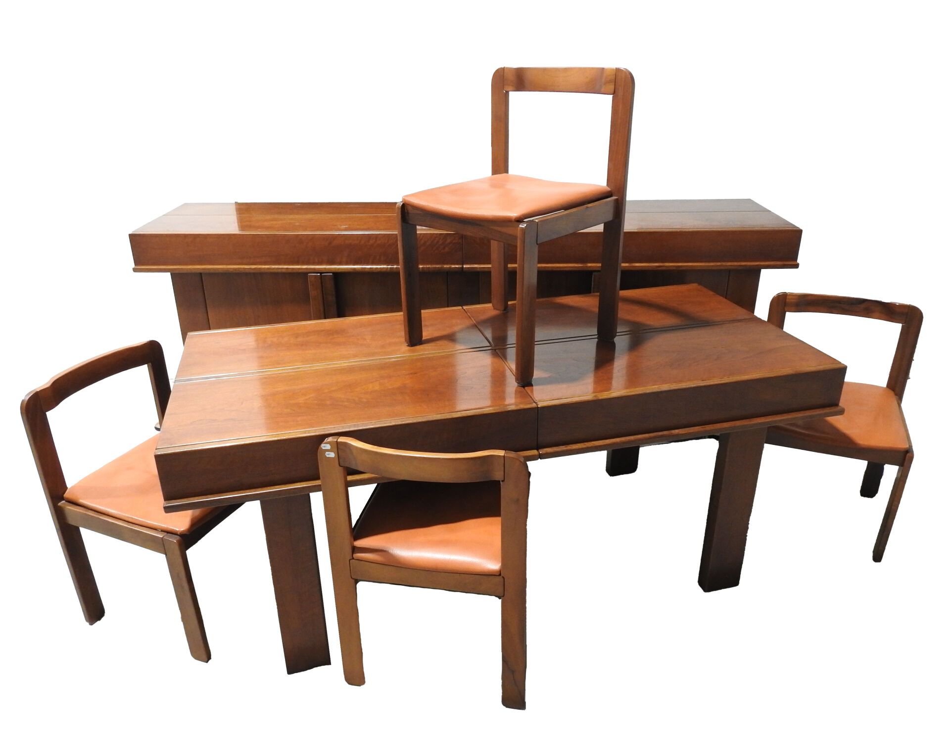 Null Giovanni MICHELUCCI (1891-1990).
Wooden dining room furniture including :
-&hellip;
