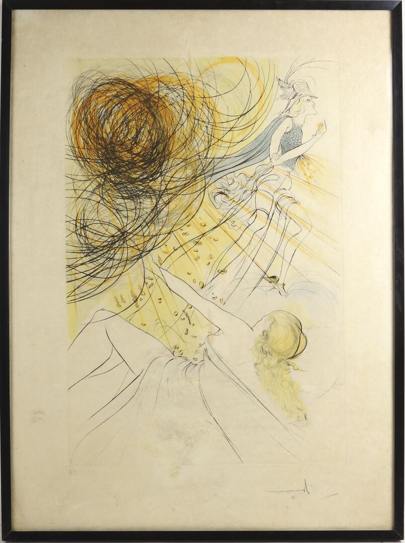 Null Salvador DALI (1904-1989).
Hommage à Mercure.
Lithographie signée en marge &hellip;