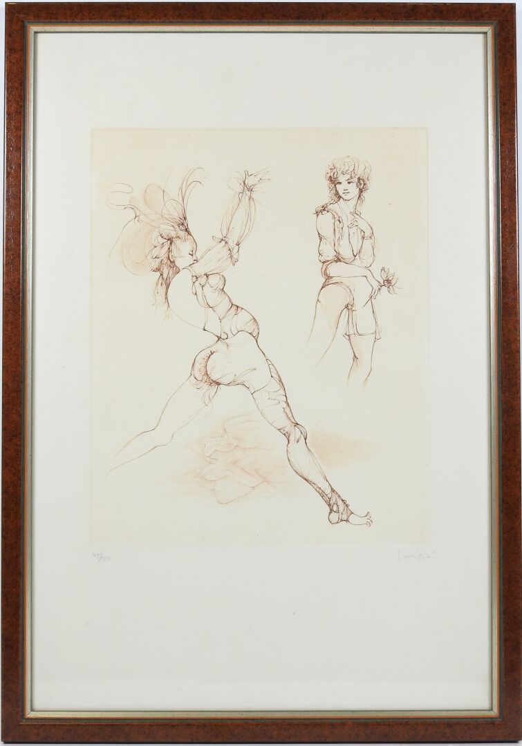 Null Leonor FINI (1907-1996).
Deux personnages.
Lithographie signée en bas à dro&hellip;