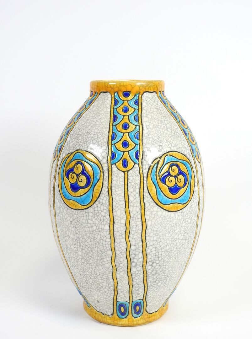 Null Charles CATTEAU (1880-1966) et BOCH-LA-LOUVIÈRE.
Vase ovoïde en céramique c&hellip;