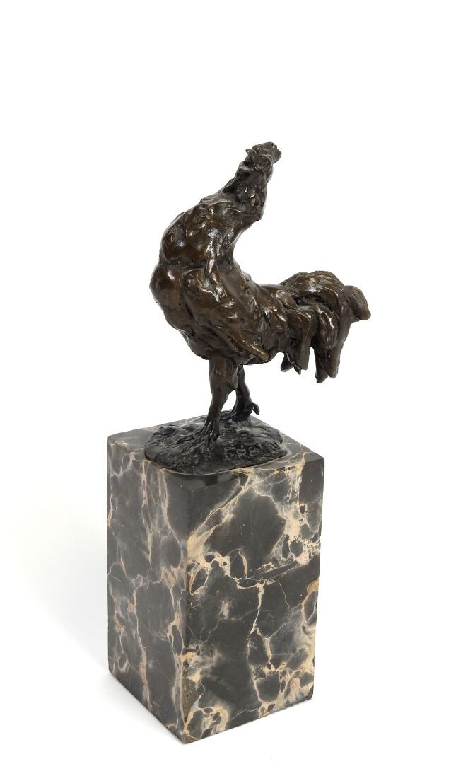Null Christophe FRATIN (1801-1864), d'après.
Le coq gaulois.
Sujet en bronze sig&hellip;