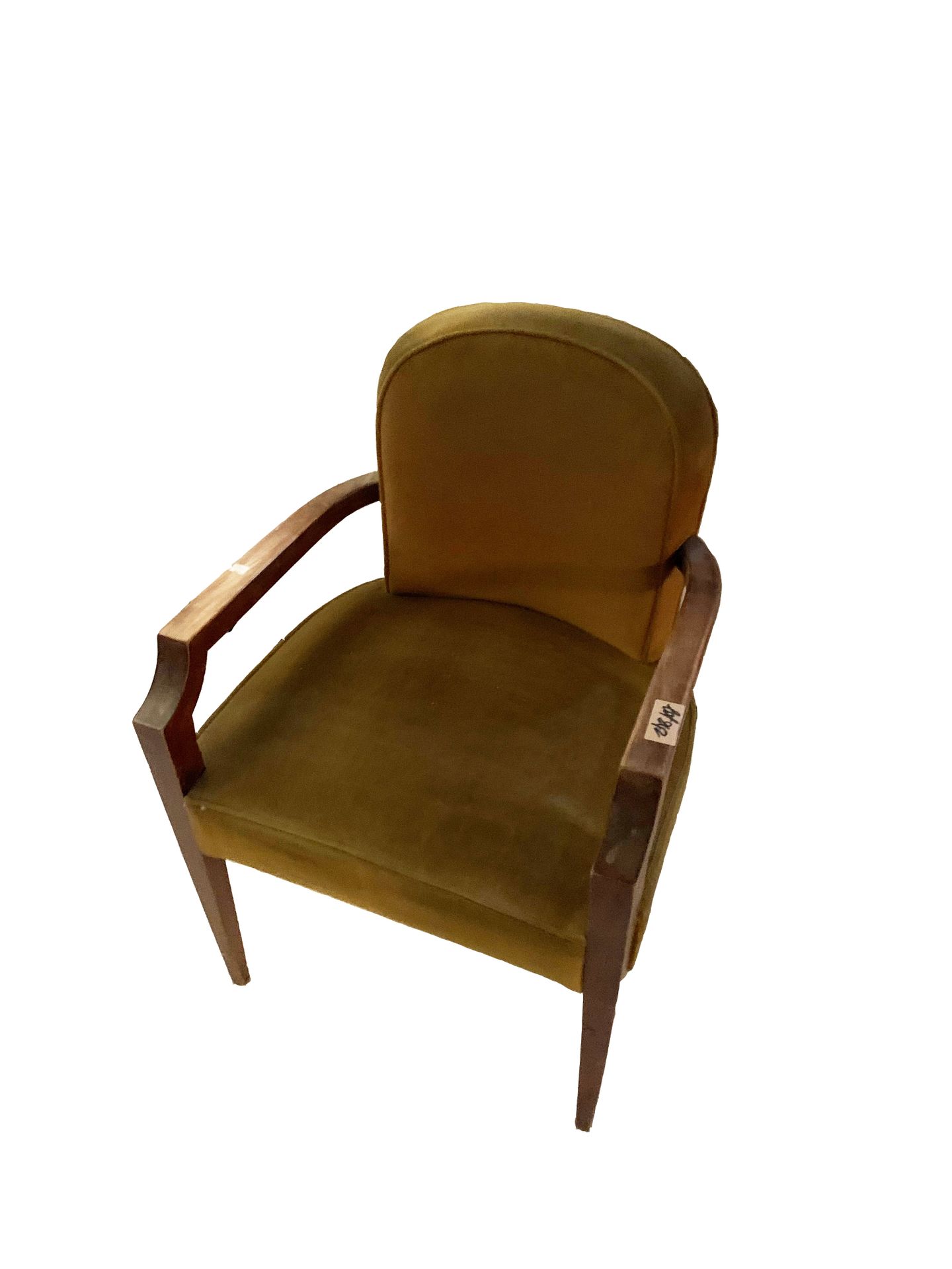 Fauteuils Paar Sessel, grüner Samt. Armlehnen aus Holz. Die Restaurierung muss d&hellip;