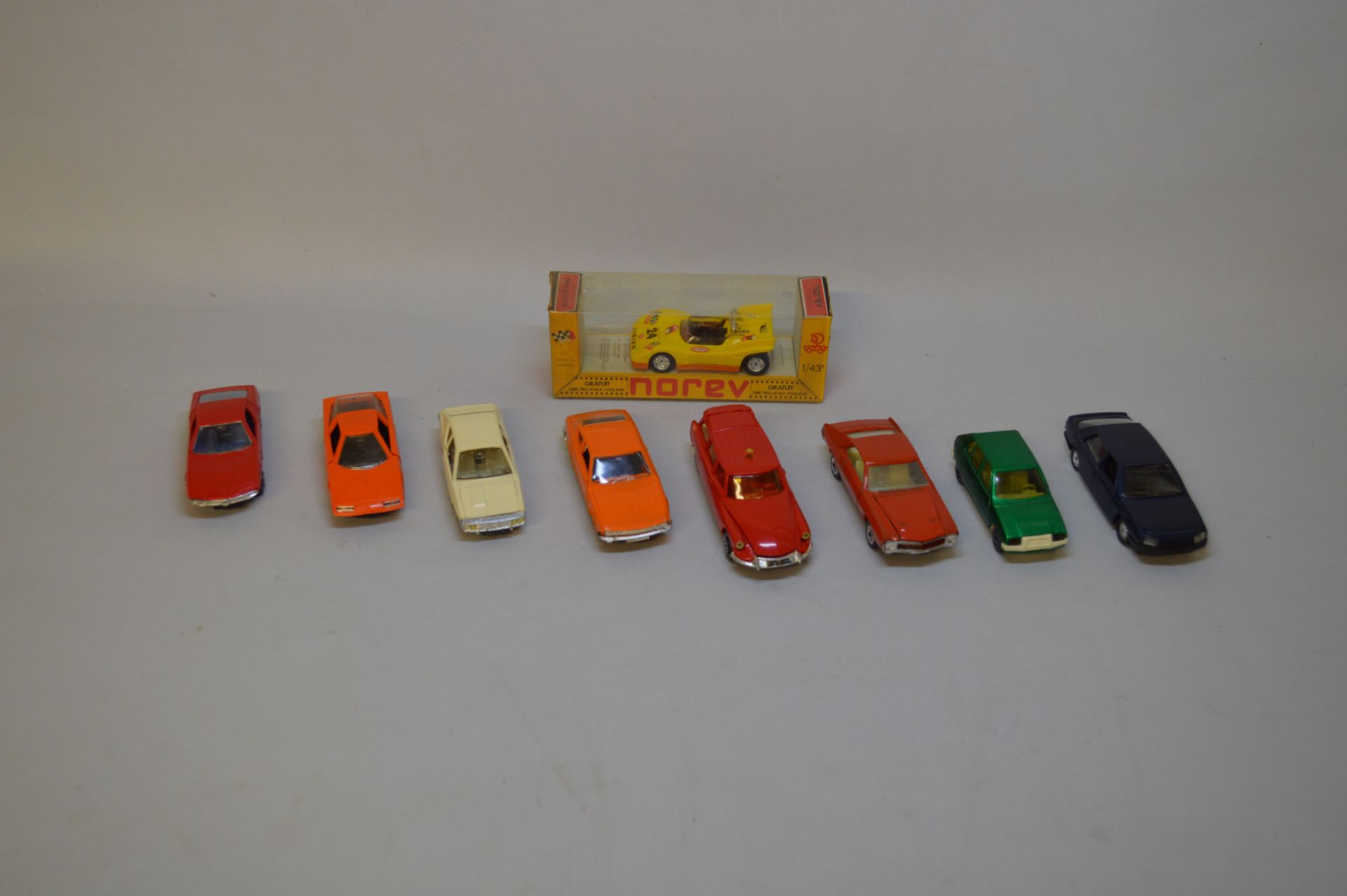 Null Set of nine NOREV and SOLIDO vehicles. Painted metal or pvc. 1 : 43. Includ&hellip;