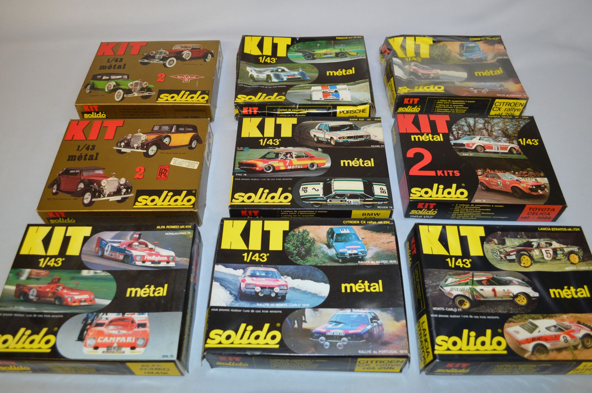 Null Set of models to build and paint of the brand SOLIDO in metal and pvc (9 ki&hellip;