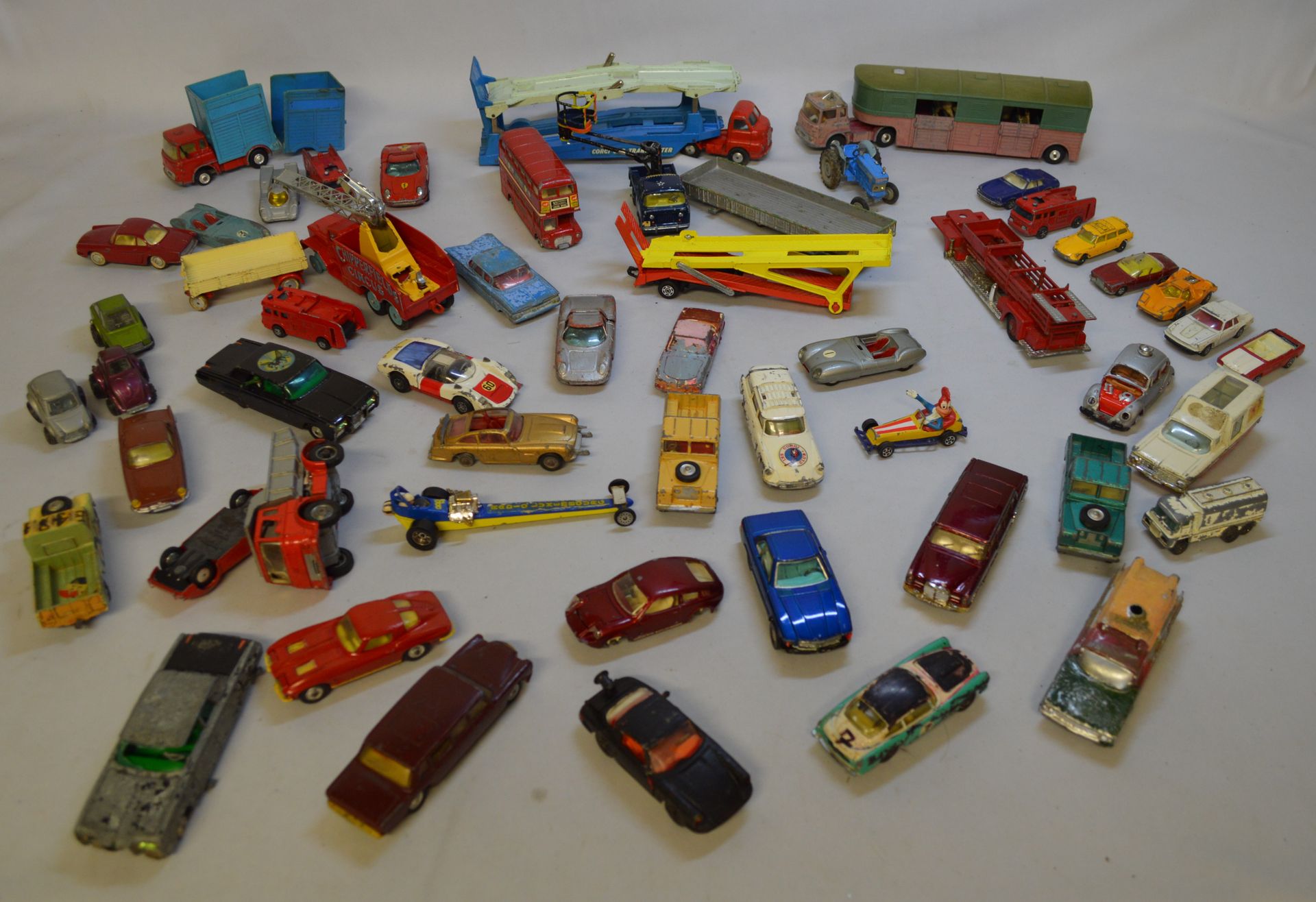 Null CORGI TOYS and POL4STIL. Metal and other. 1 : 43 and lower. Set of fifty-fi&hellip;
