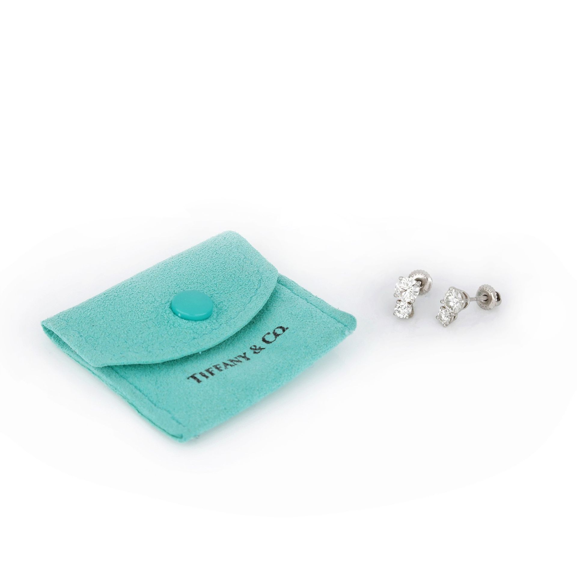 TIFFANY Orecchini firmati Tiffany & Co. In platino con diamanti taglio a brillan&hellip;