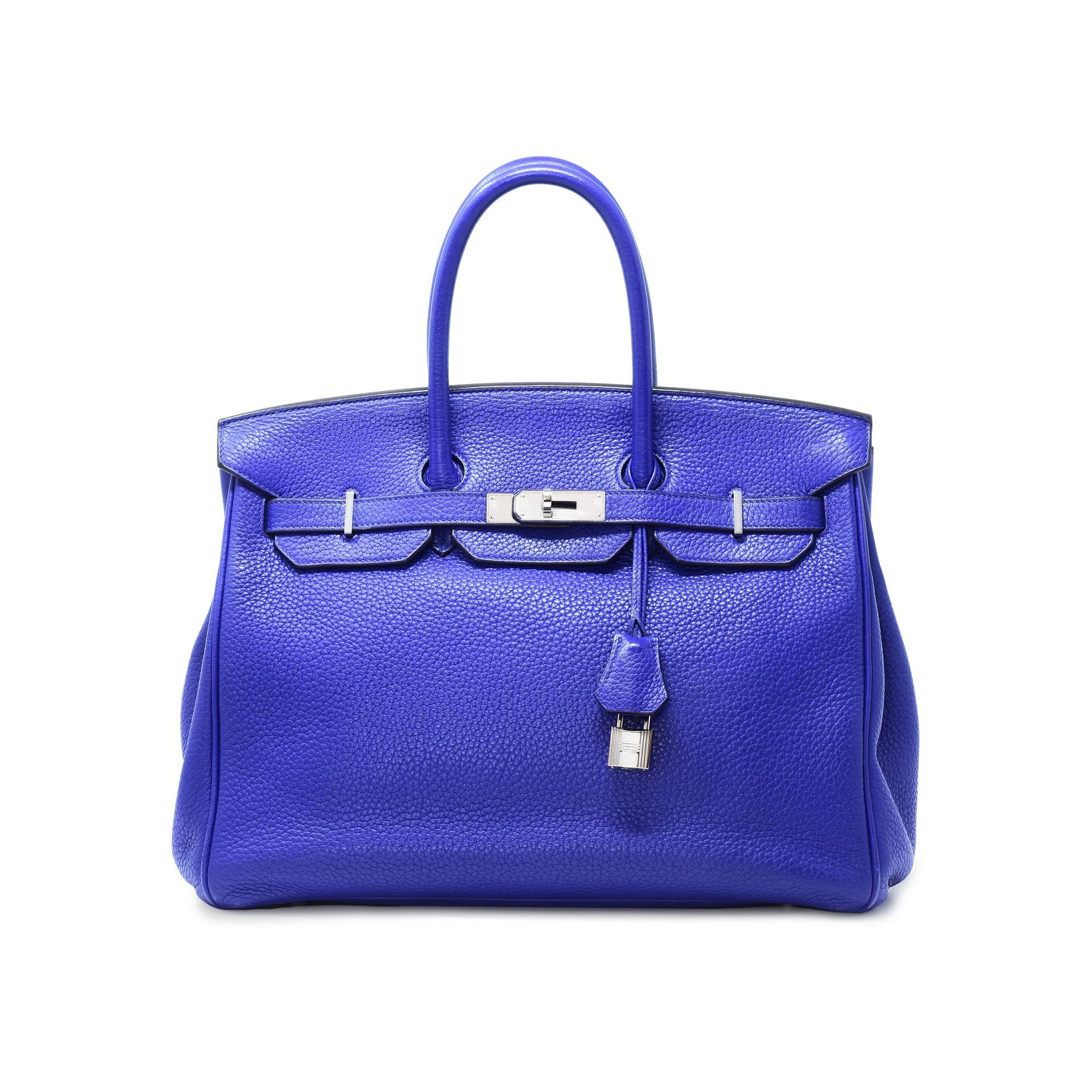 Null 
Hermès Birkin 35, 2012, in pelle togo bleu elettric con finiture in pallad&hellip;