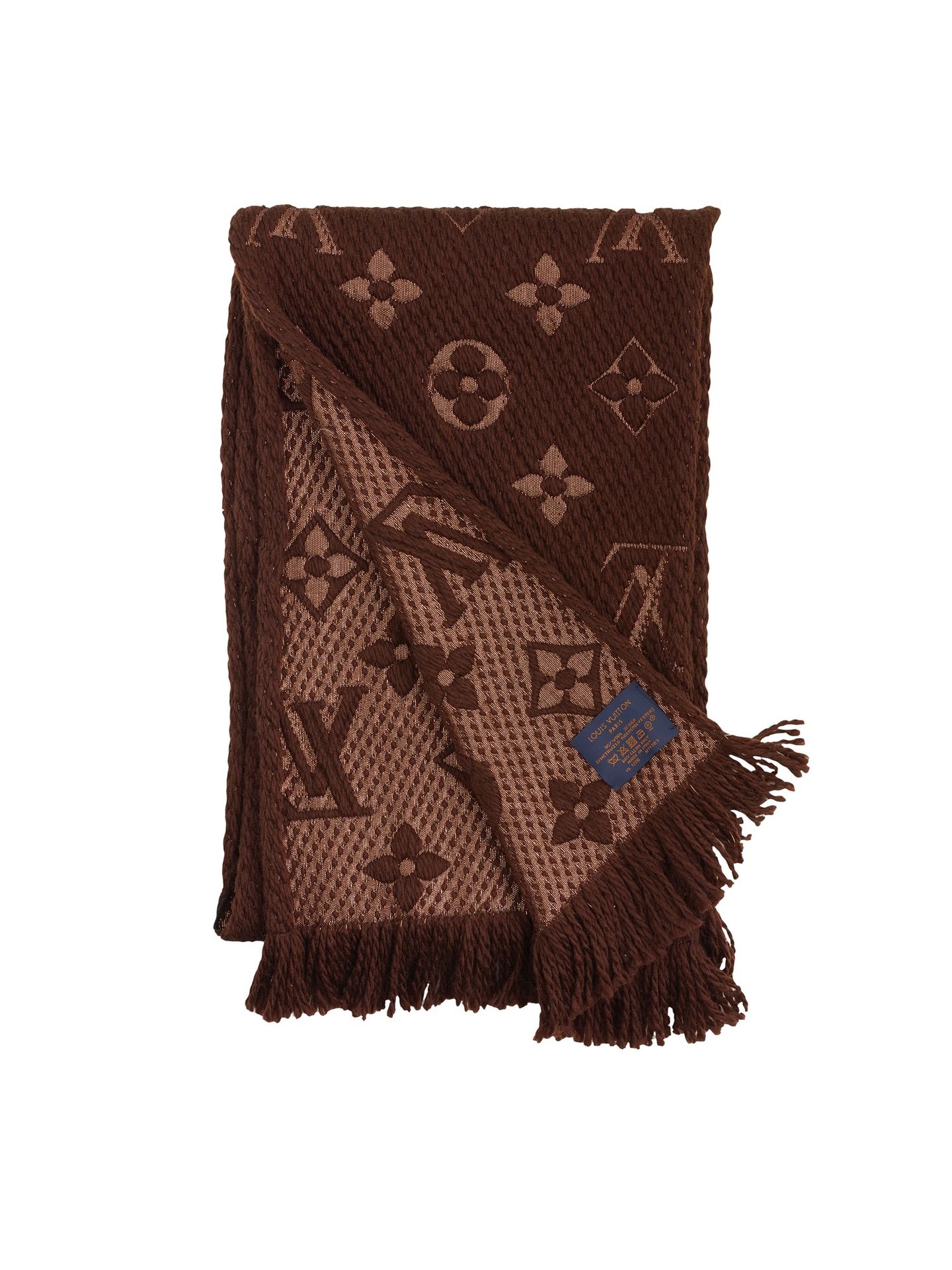 Louis Vuitton monogram scarf in wool, silk and polyester…