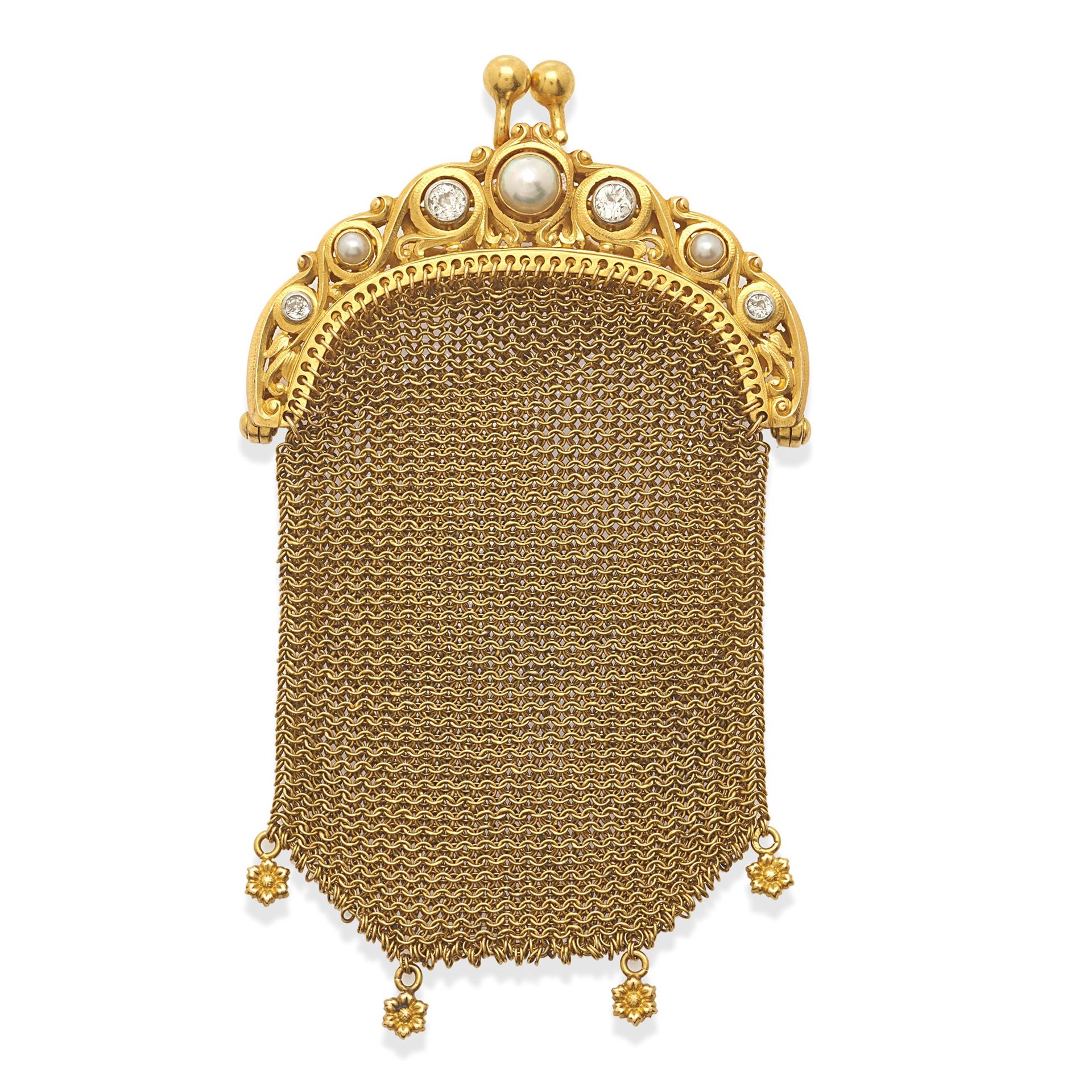 Null Clutch bag dated to the first decade of the 1900s, in 18-karat gold link cl&hellip;