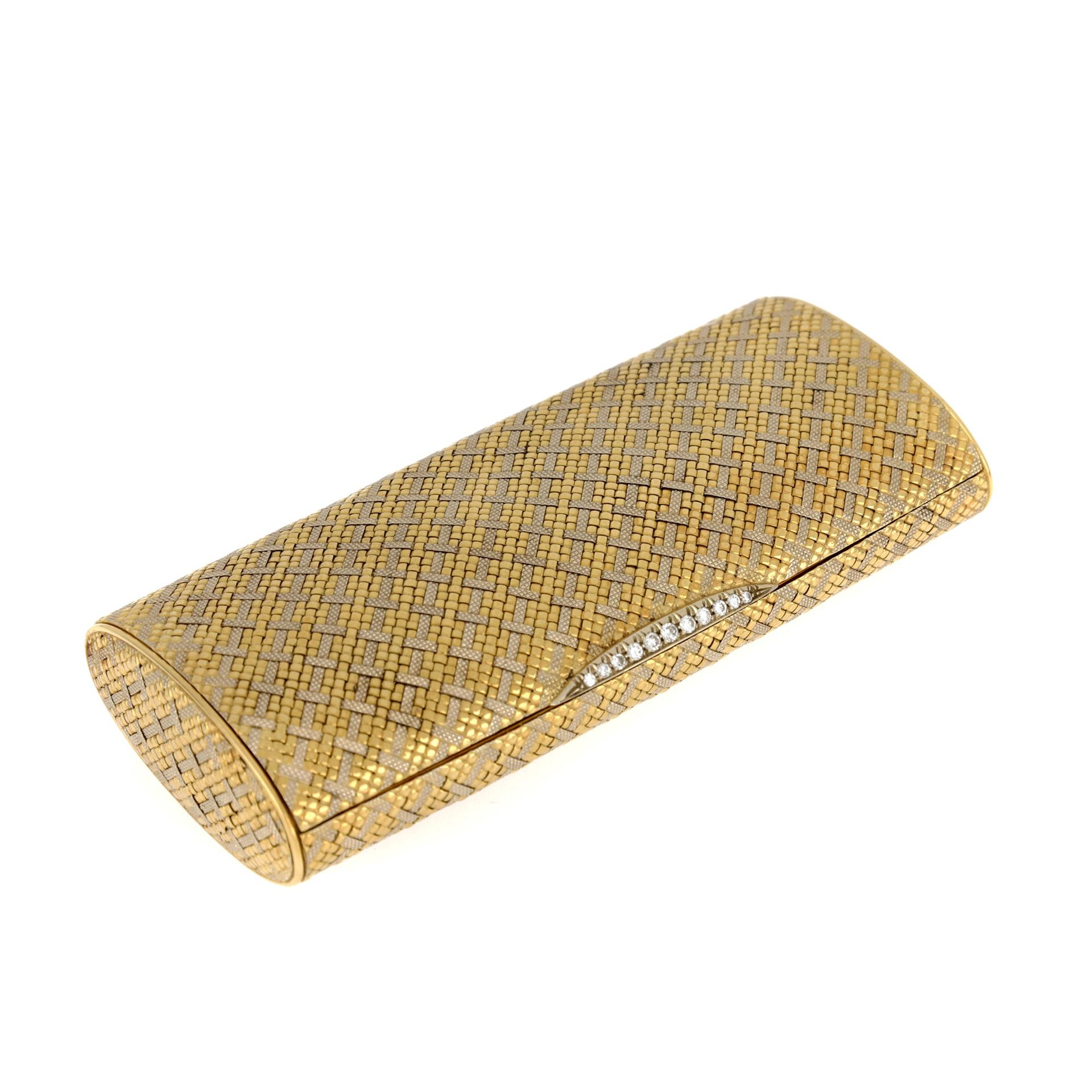 Null Trousseau des années 1950 en or jaune 18 Kt avec fermoir en diamant taille &hellip;