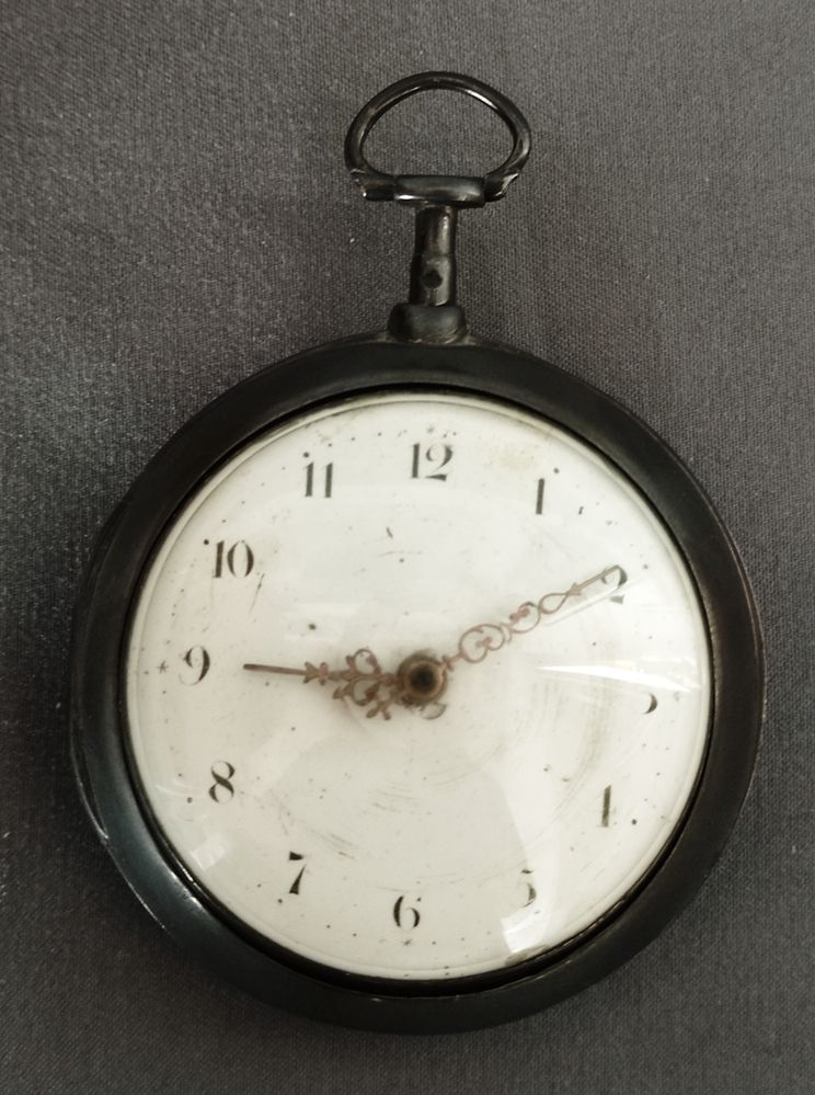 Null Key watch, enamel dial with Arabic numerals, sterling silver case, London, &hellip;