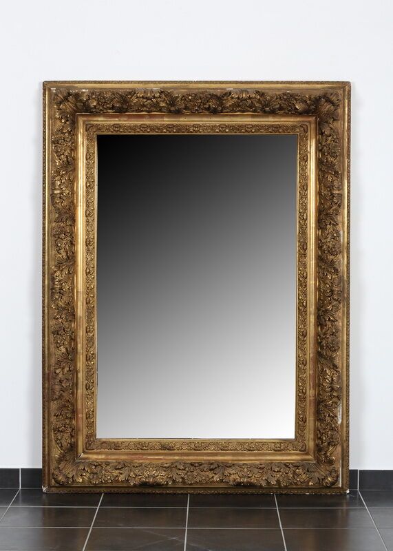 Null Important rectangular MIRROR 

End of the XIXth Century

in wood and gilded&hellip;