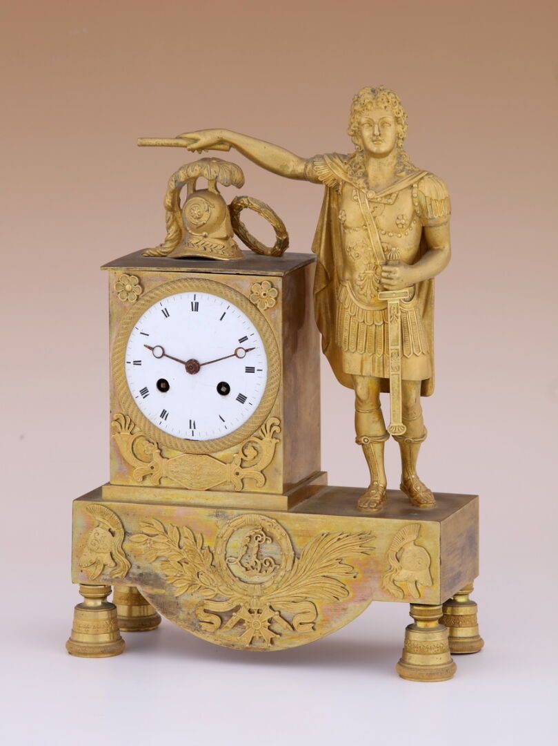 Null PENDULE Poller
Epoche Restauration 
aus vergoldeter Bronze, die Ludwig XIV.&hellip;