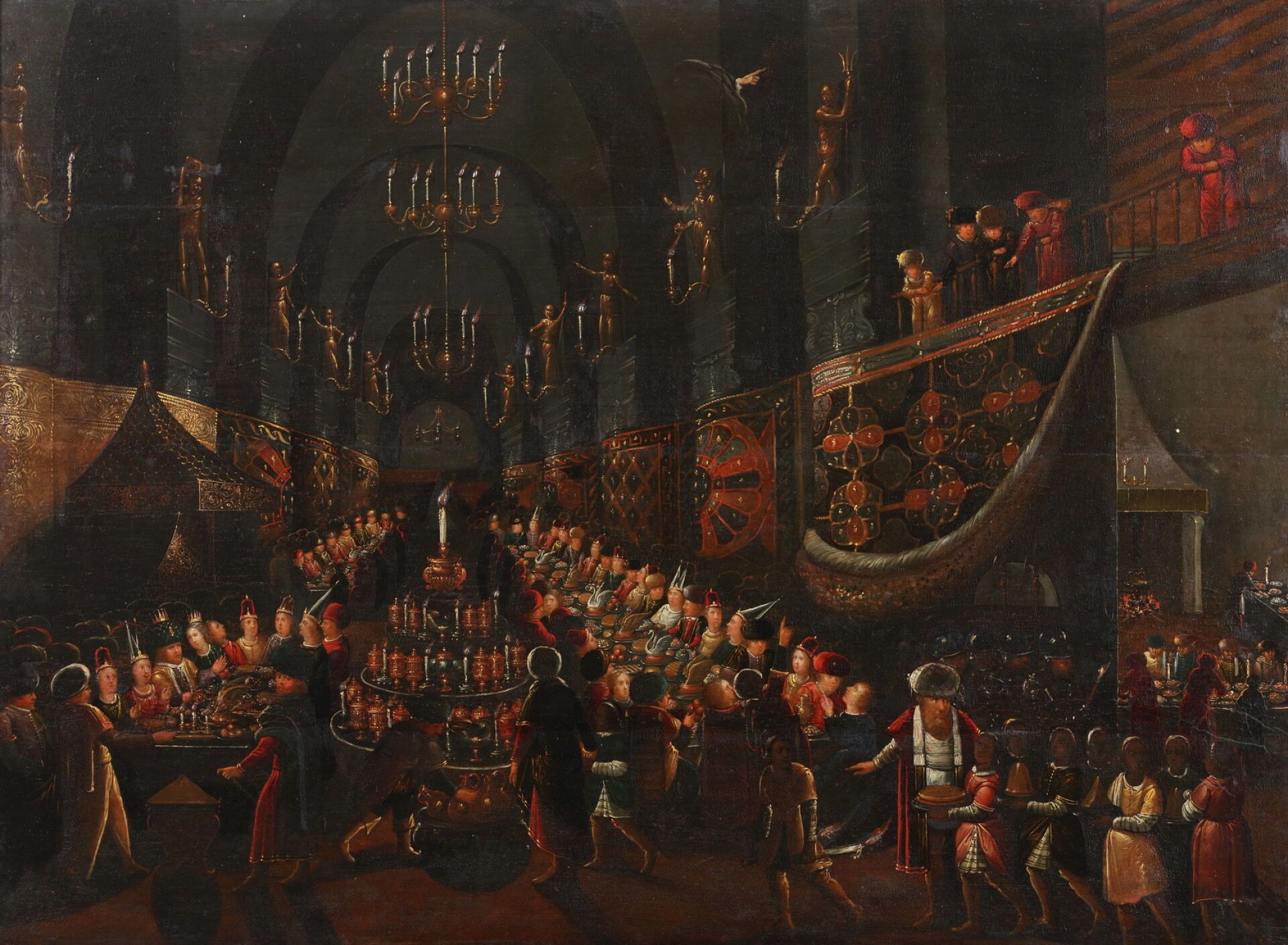 Null Ecole flamande vers 1600, entourage de FRANCKEN
Le Festin de Balthazar
HUIL&hellip;