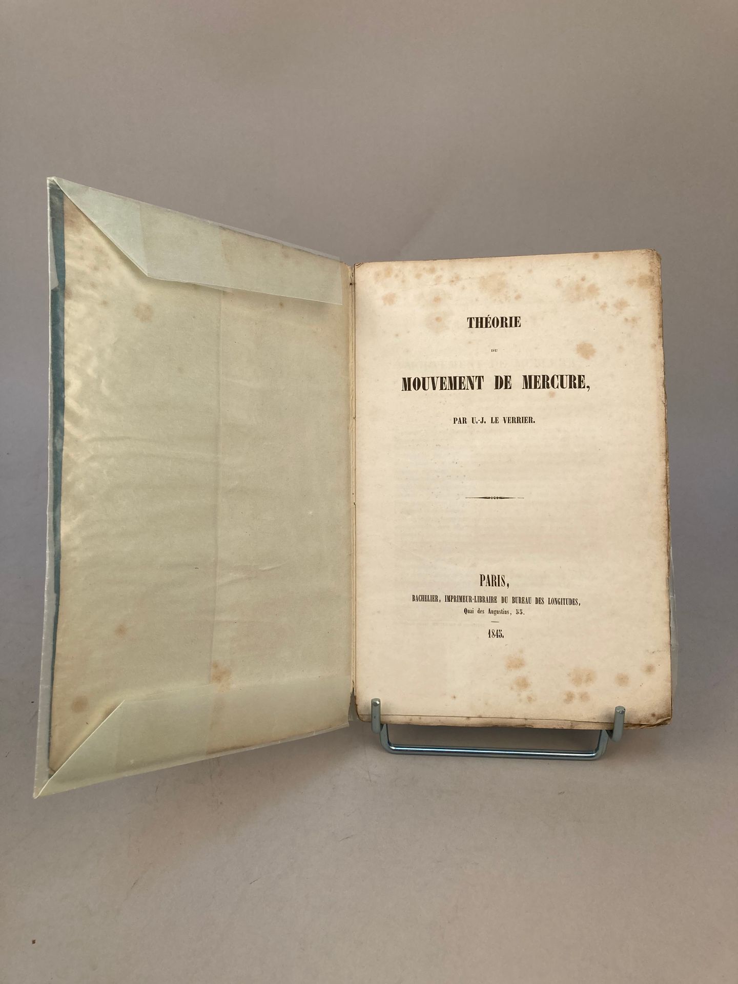 Null LE VERRIER, Urbain (1811-1877). 

 Théorie du mouvement de Mercure

Paris, &hellip;