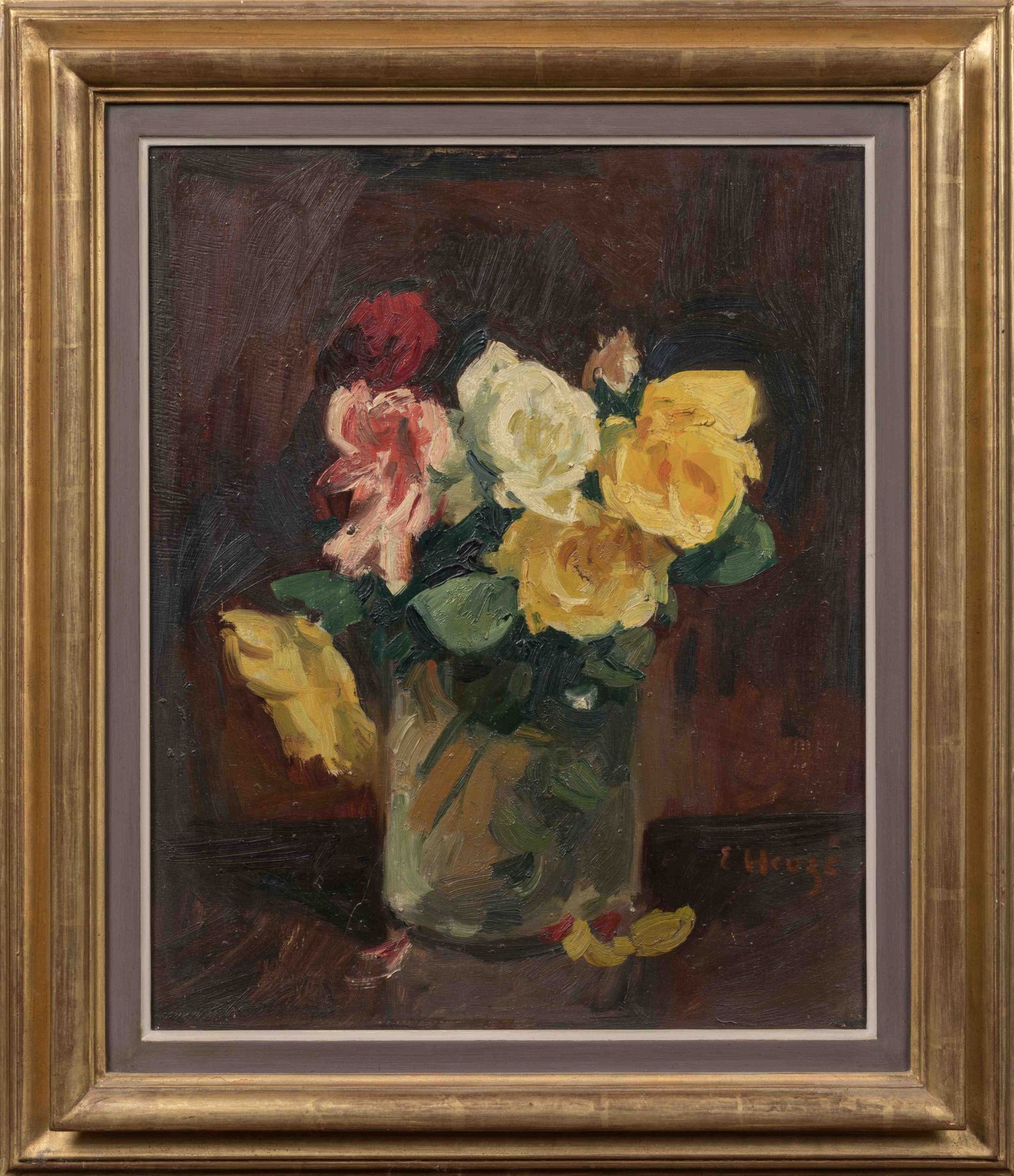 Null Edmond HEUZE (Paris, 1883-1967), Amédée-Honoré Letrouvé dit

Vase mit Rosen&hellip;