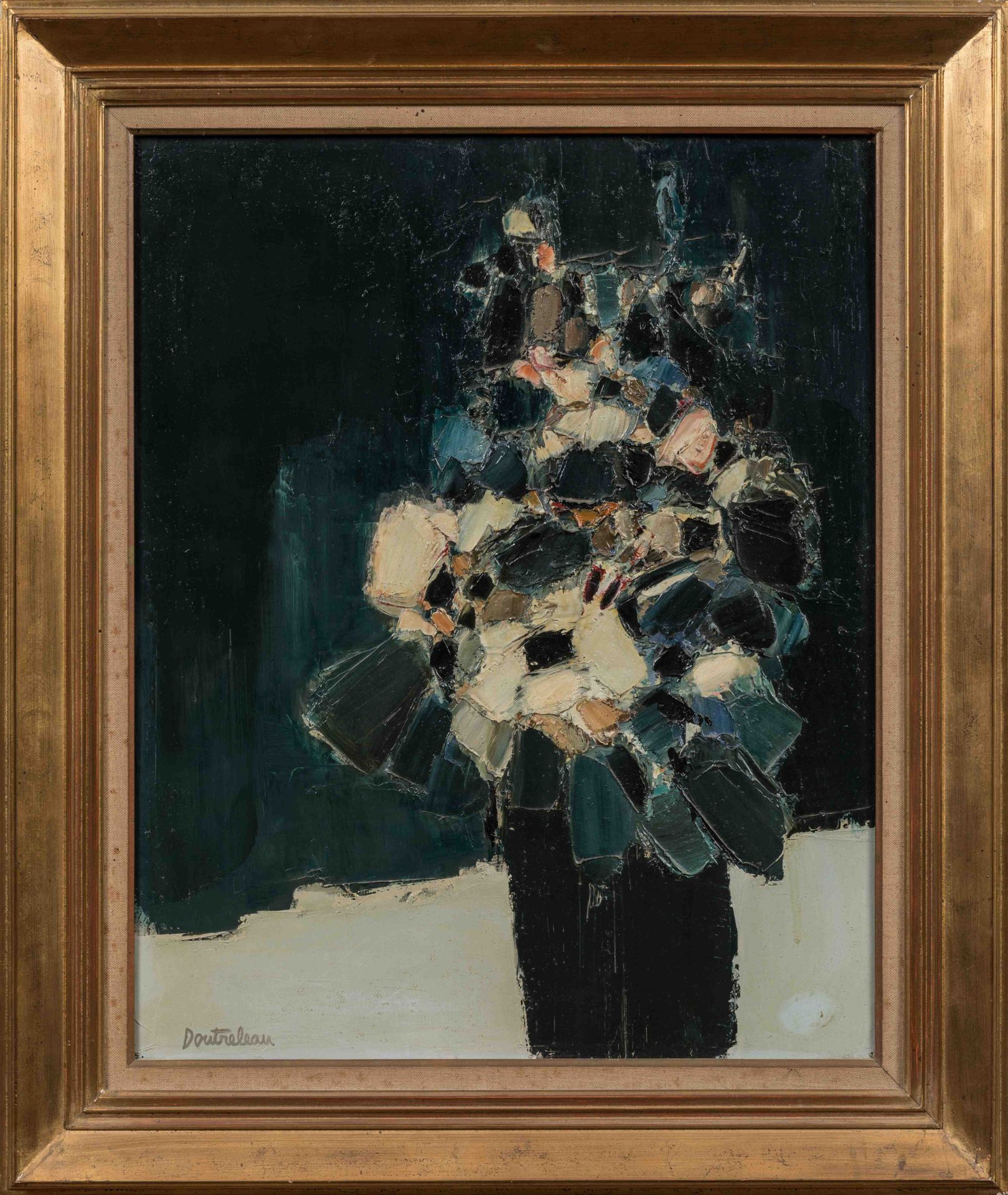Null Pierre DOUTRELEAU (Arles, 1938)

"Blumenstrauß".

Öl auf Leinwand, links un&hellip;