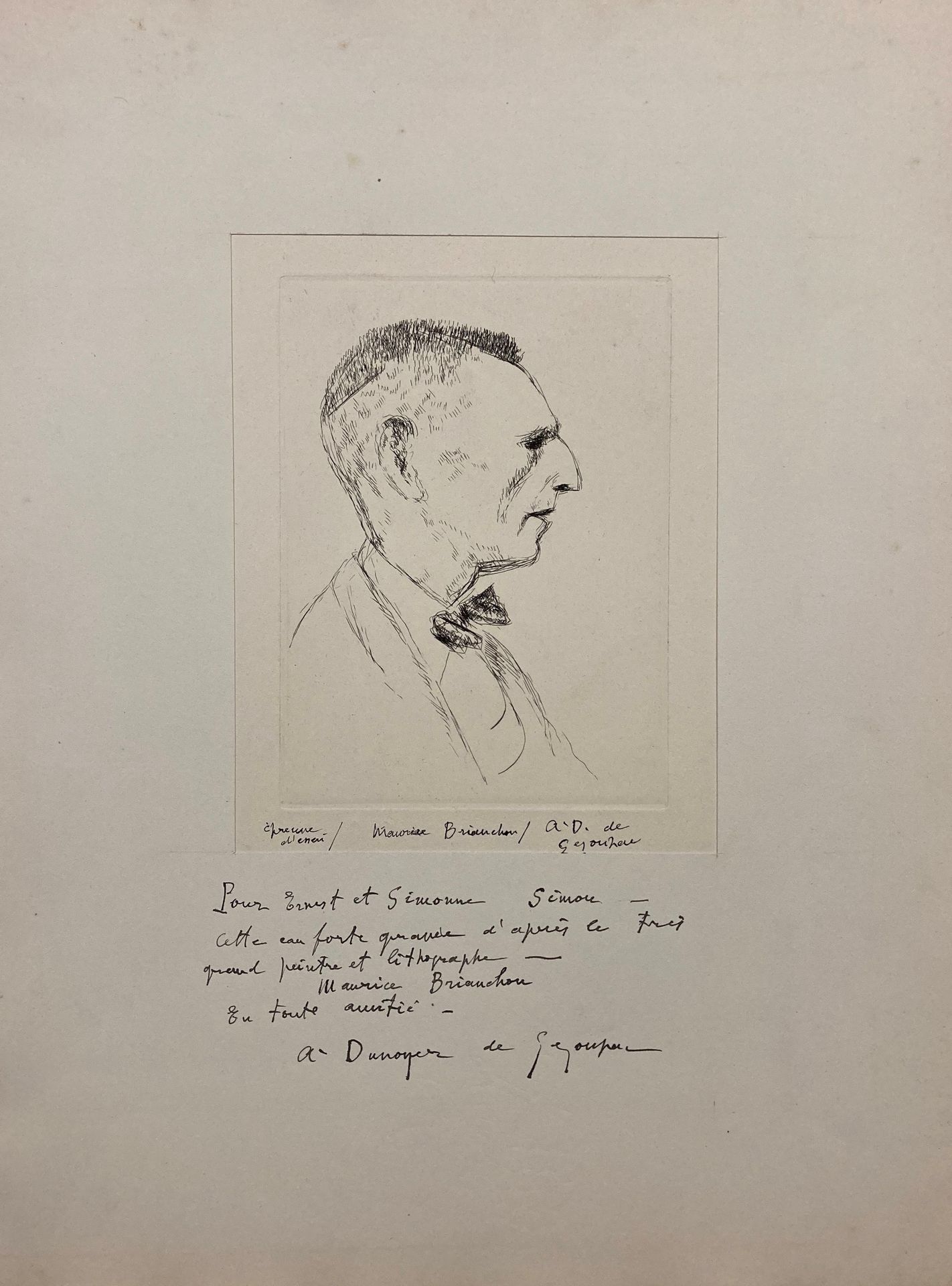 Null André DUNOYER DE SEGONZAC (Boussy-Saint-Antoine, 1884 - Parigi, 1974)

Ritr&hellip;