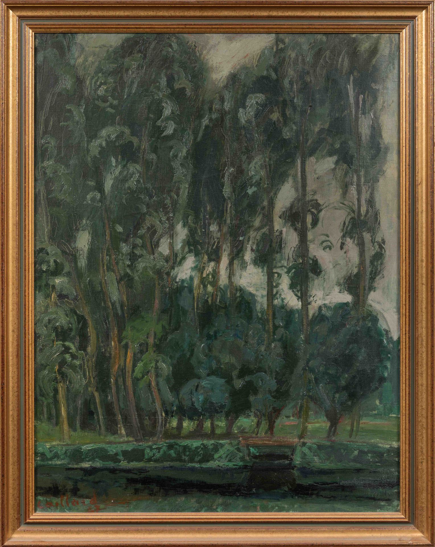 Null 
克里斯蒂安-胡戈-凯亚尔（Clichy，1899-巴黎，1985）。





有杨树的风景。





布面油画，左下方有签名，日期为1947年。&hellip;