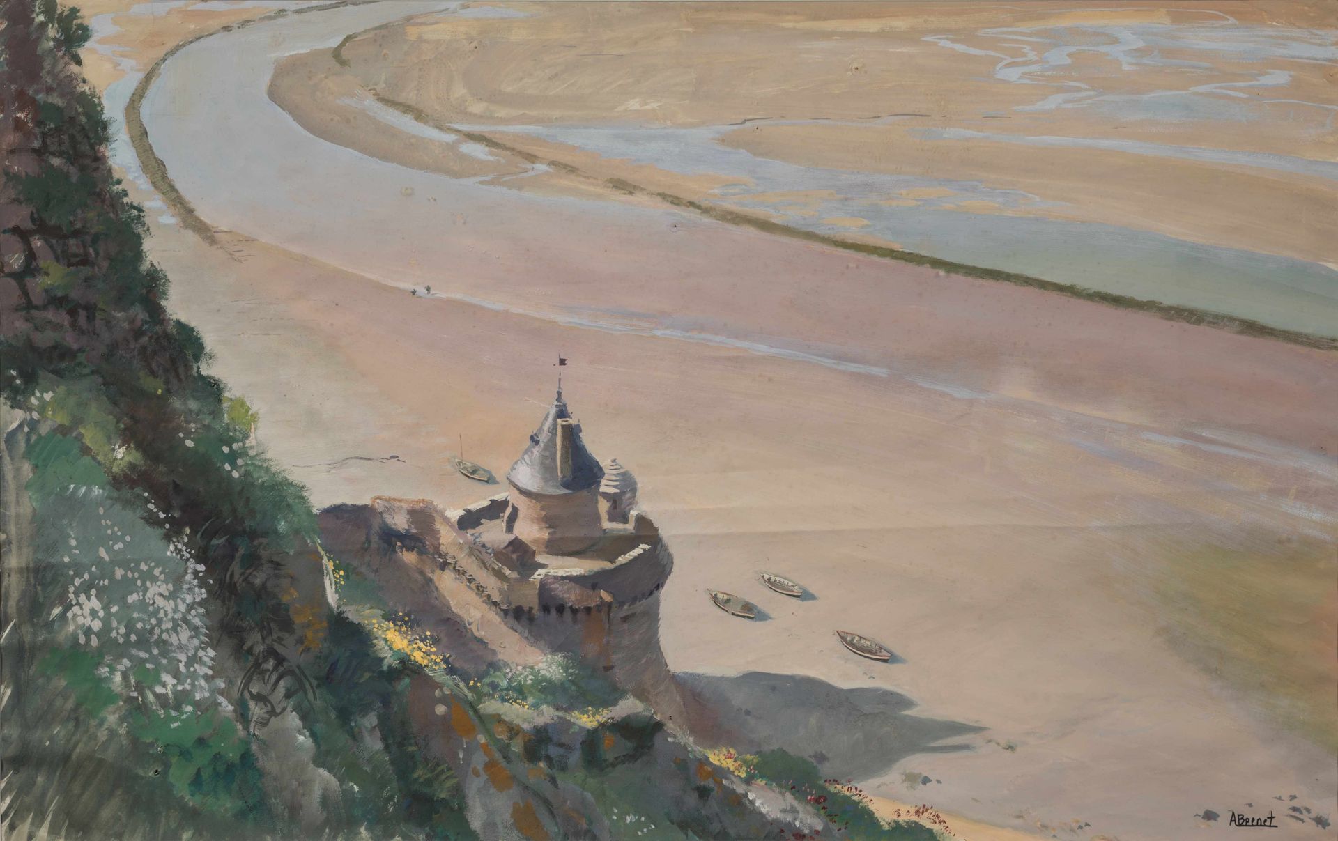 Null Albert BRENET (Harfleur, 1903 - Saclay, 2005) - Peintre de la Marine en 193&hellip;