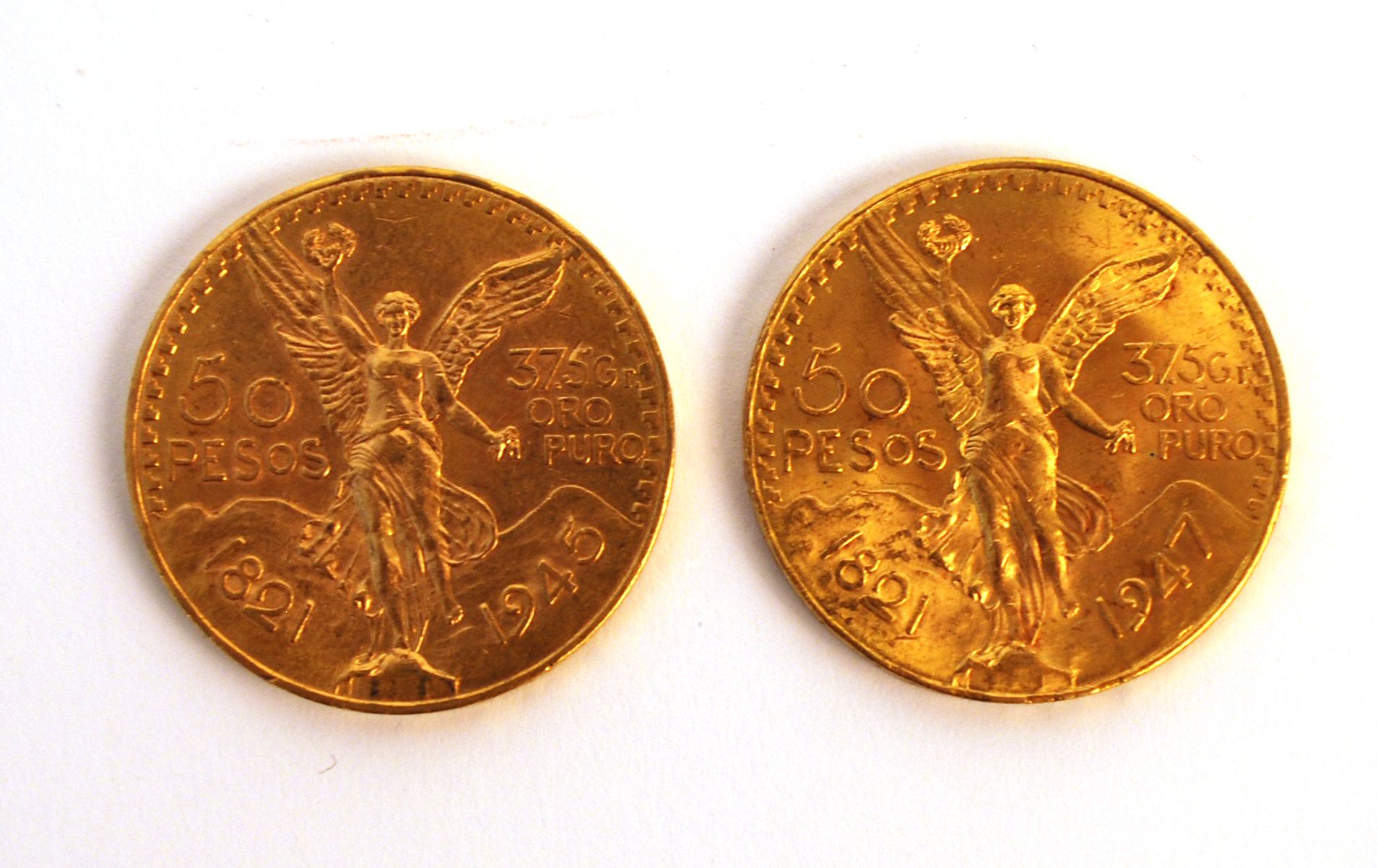 Null 2 Goldmünzen 50 Pesos


1945 und 1947


Gewicht : 83,3 g